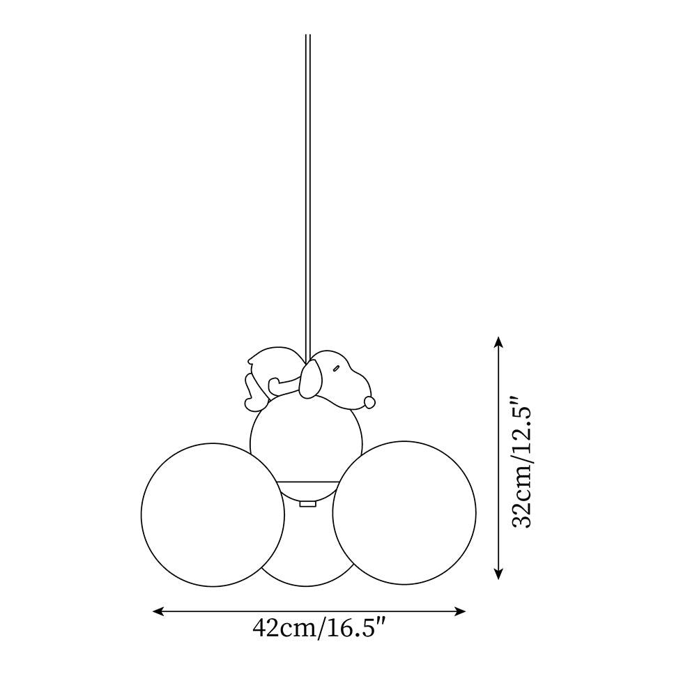 Aria Lampe Suspension Résine Animaux Mignons