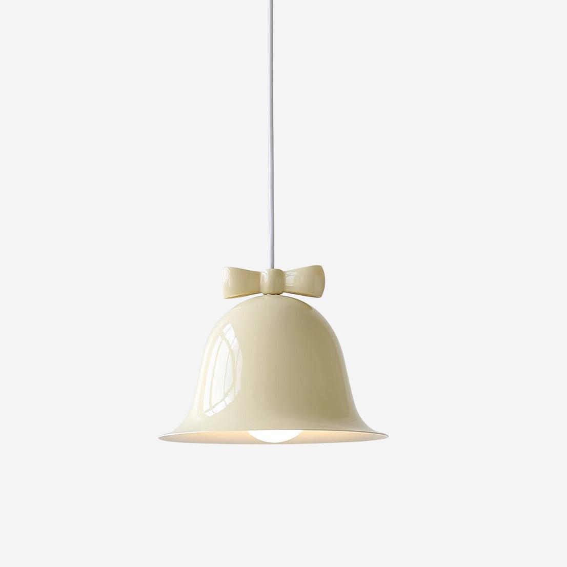 Cloches Mignonnes Lampe Suspendue en Verre avec Nœud Délicat