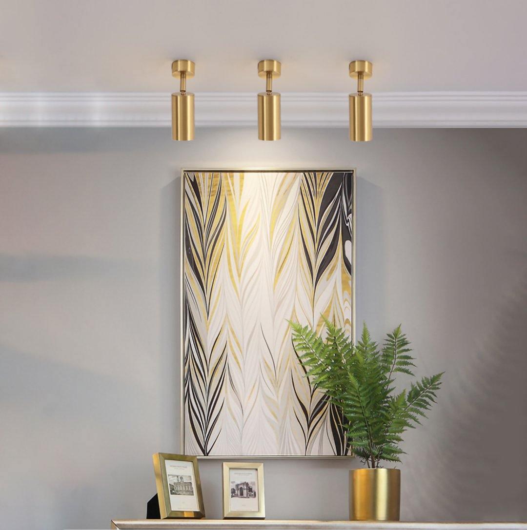 Cacaryra Plafonnier Moderne Minimaliste en Laiton