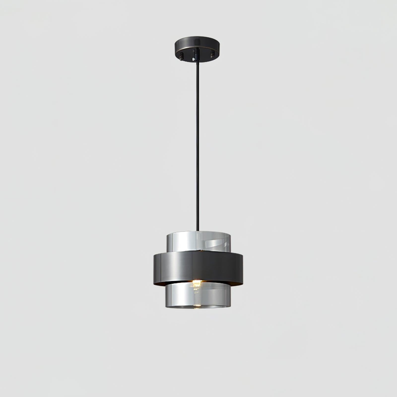 Solara Suspension en Laiton Cylindre Verre Contemporain