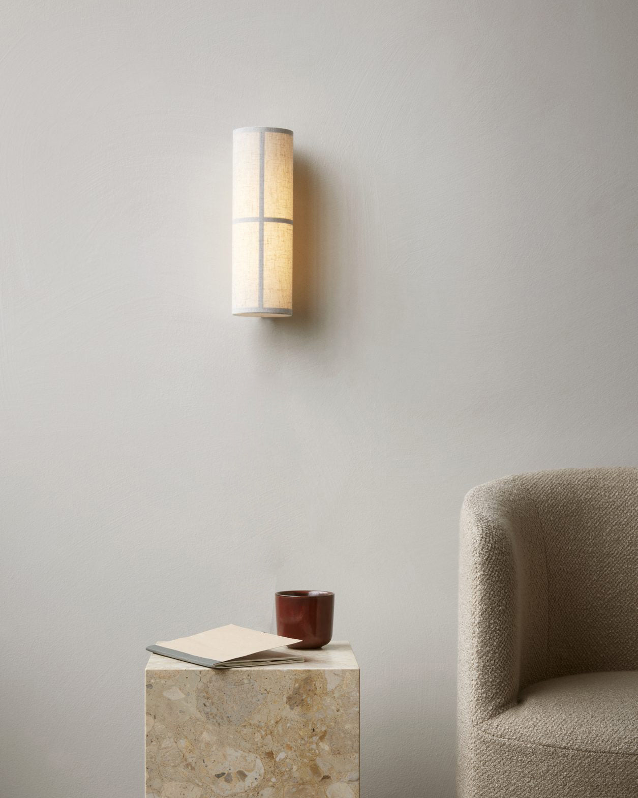 Lustra Wall Lamp Cylinder Fabric Soft Glow