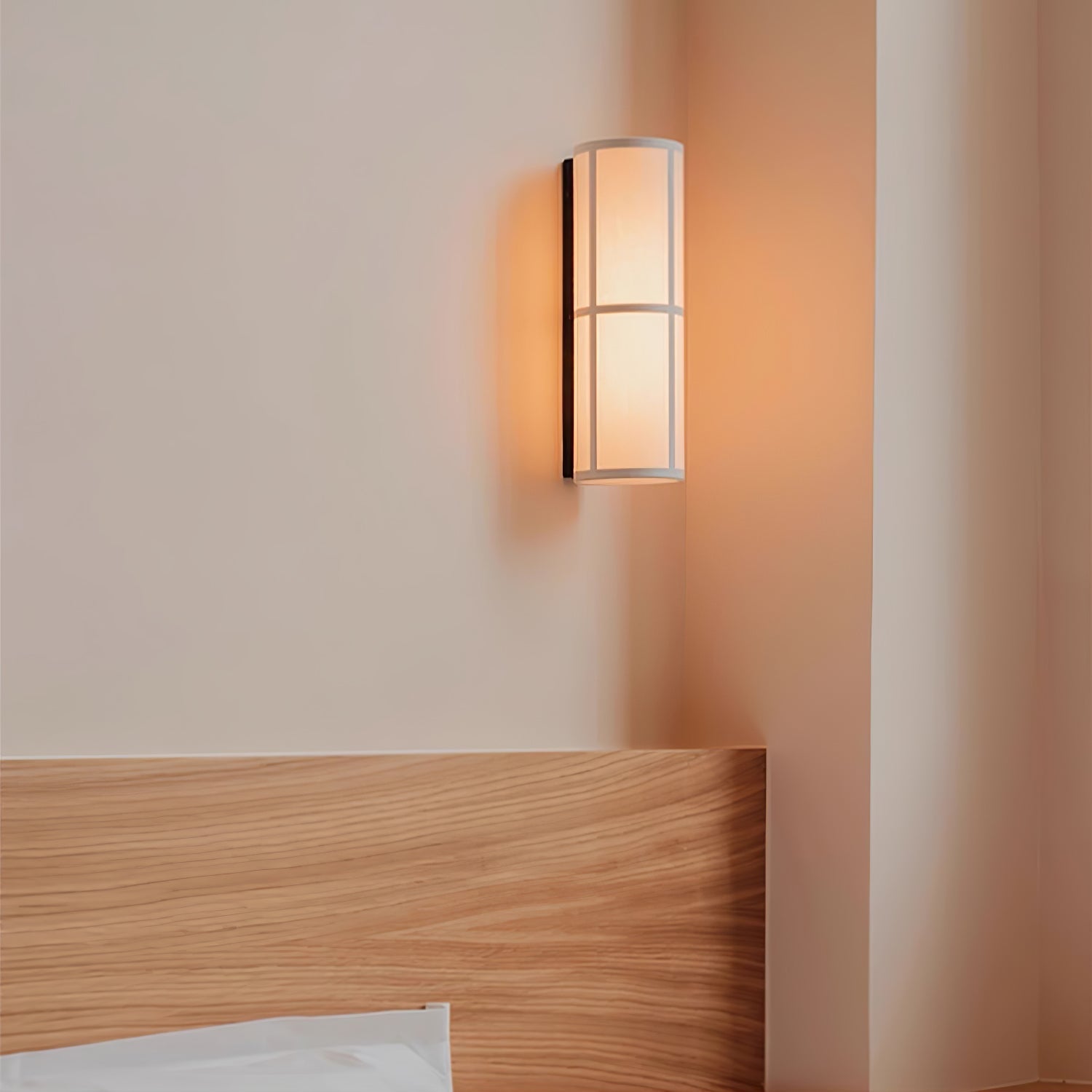 Lustra Wall Lamp Cylinder Fabric Soft Glow
