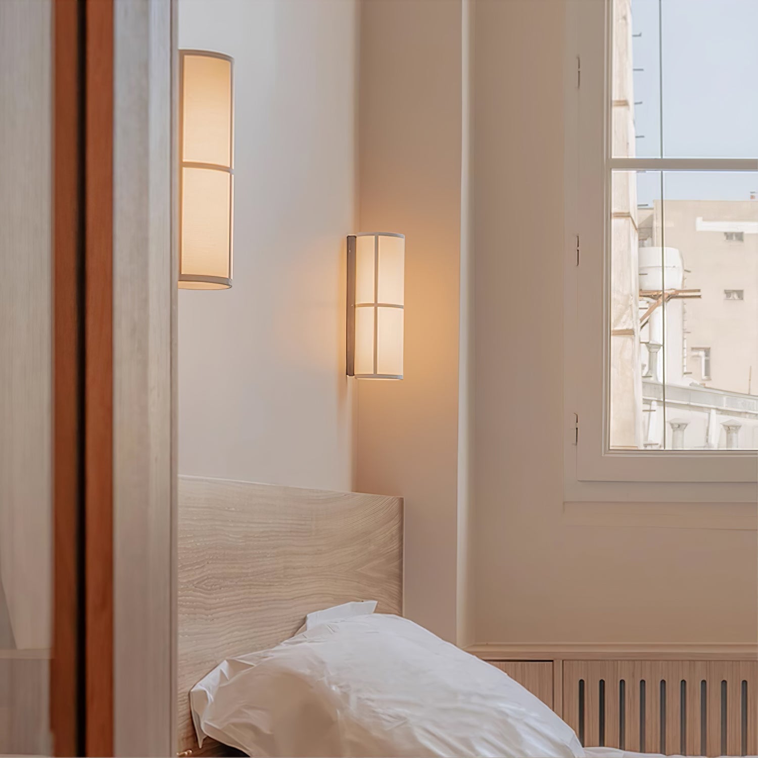 Lustra Wall Lamp Cylinder Fabric Soft Glow