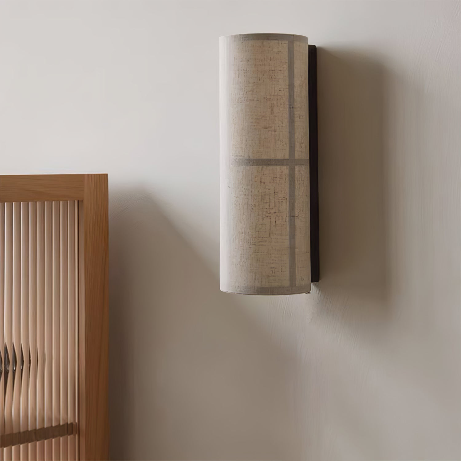 Lustra Wall Lamp Cylinder Fabric Soft Glow