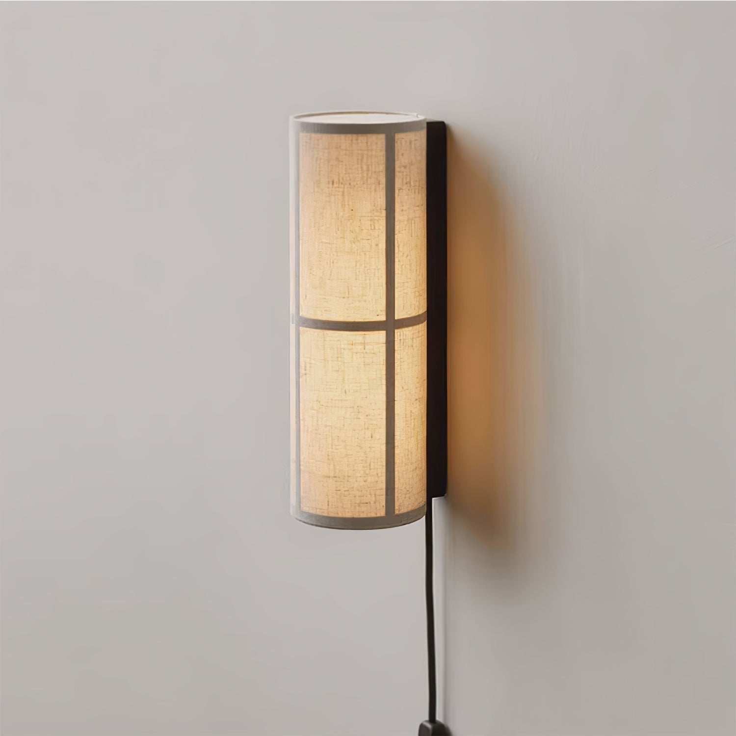 Abeleisa Cylinder Nordic Art Plug-in Fabric Wall Lamp