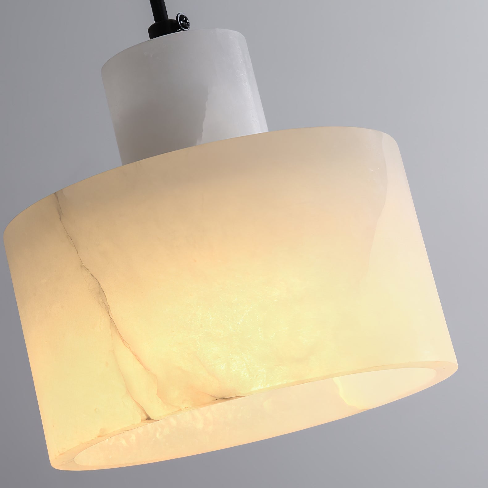 Alabaster  Suspension Double Cylindrique