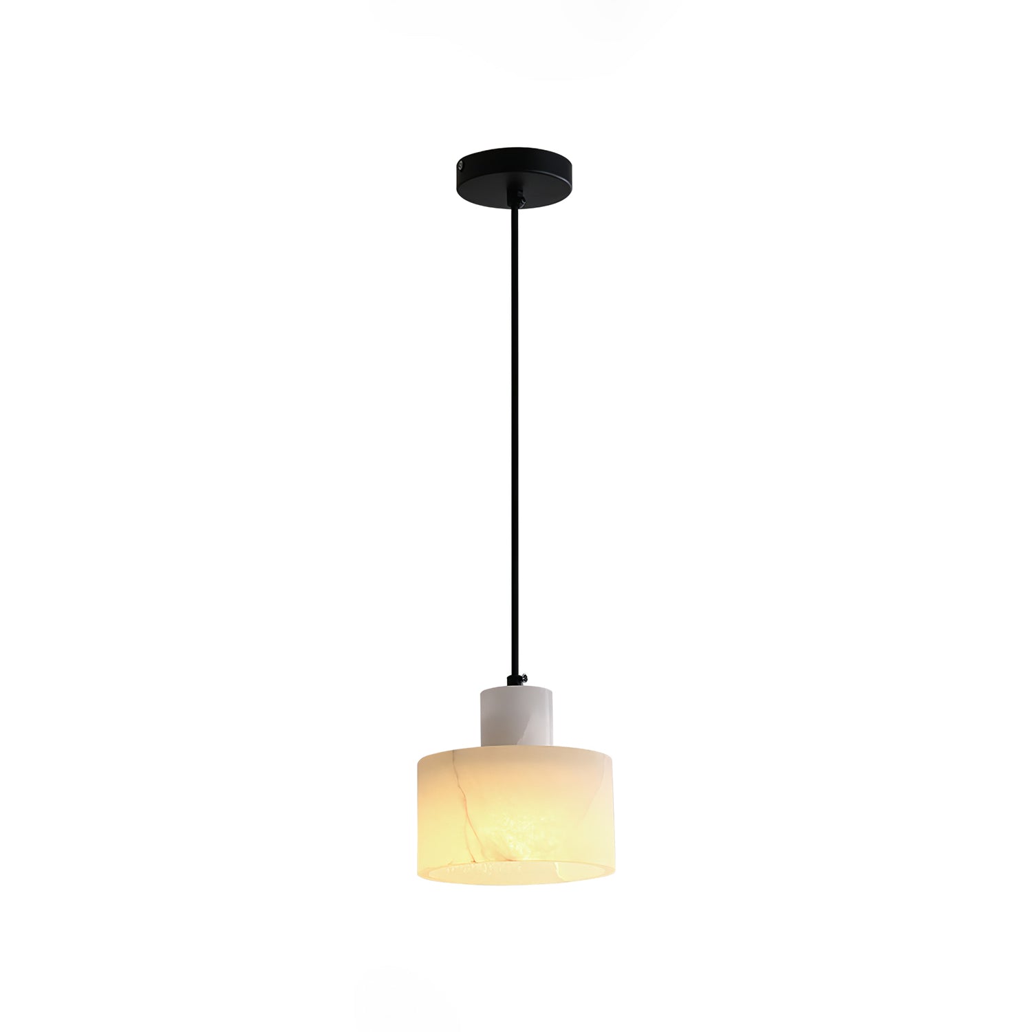 Alabaster  Suspension Double Cylindrique