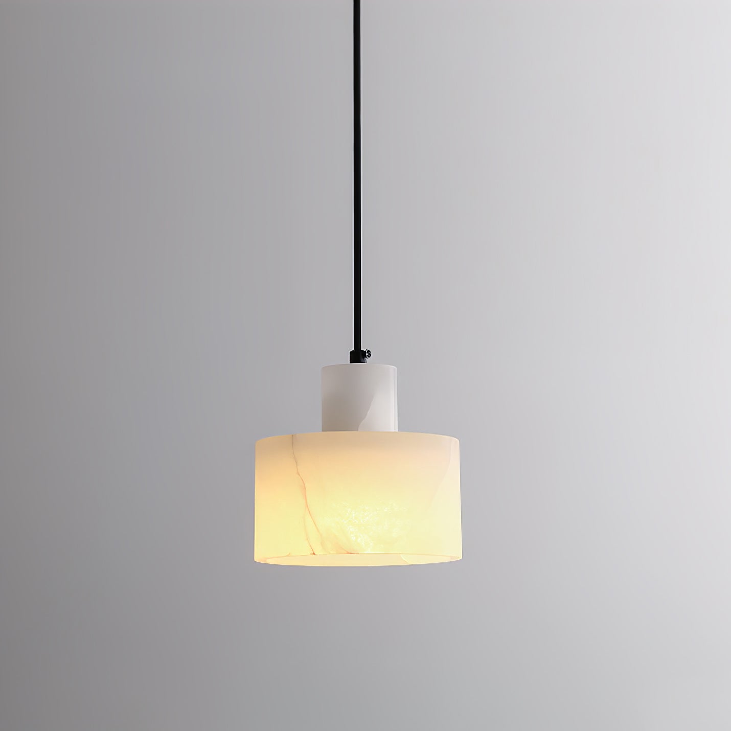 Alabaster  Suspension Double Cylindrique