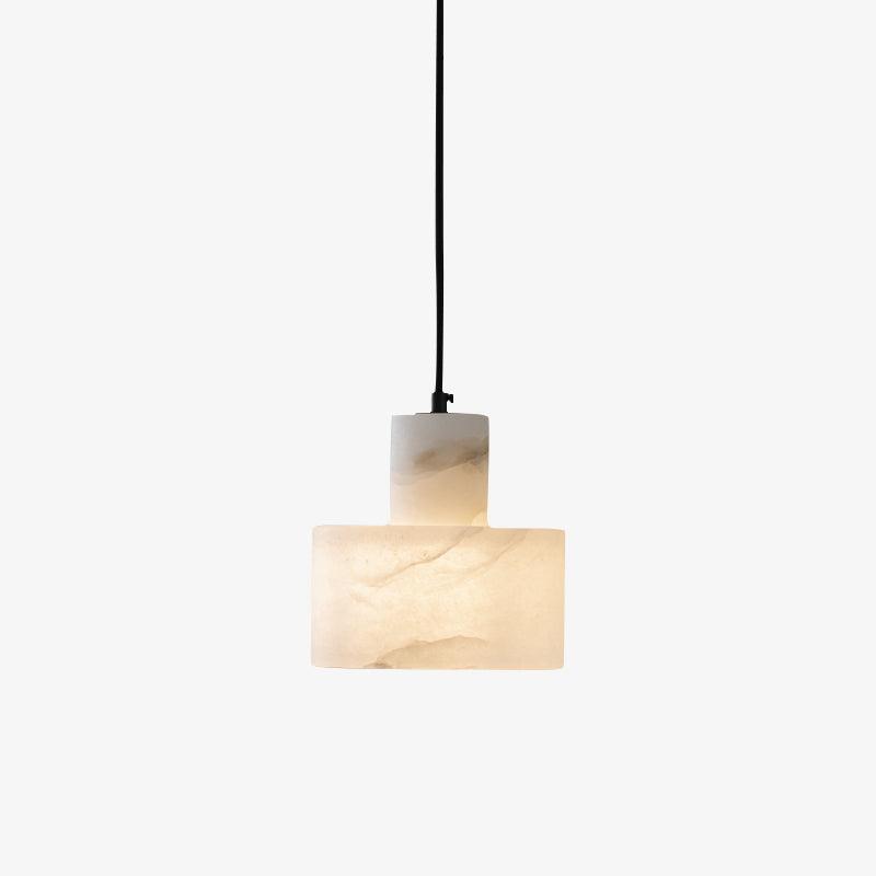 Alabaster  Suspension Double Cylindrique
