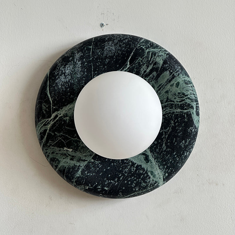 Cusorion Applique Murale Moderne Minimaliste en Marbre Vert Foncé