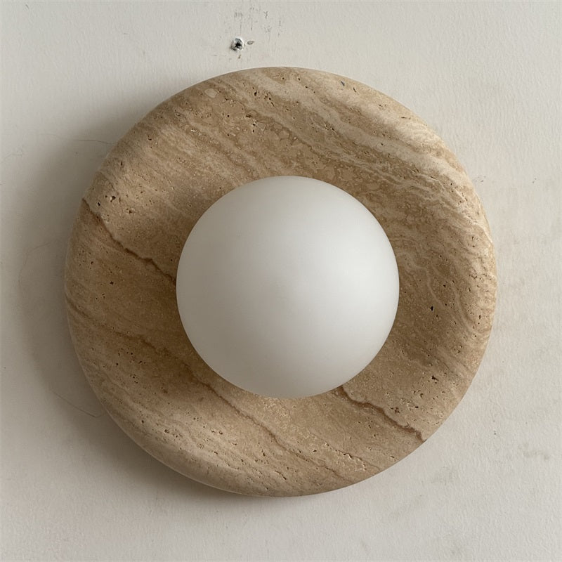 Orli Applique Murale Moderne et Minimaliste en Travertin