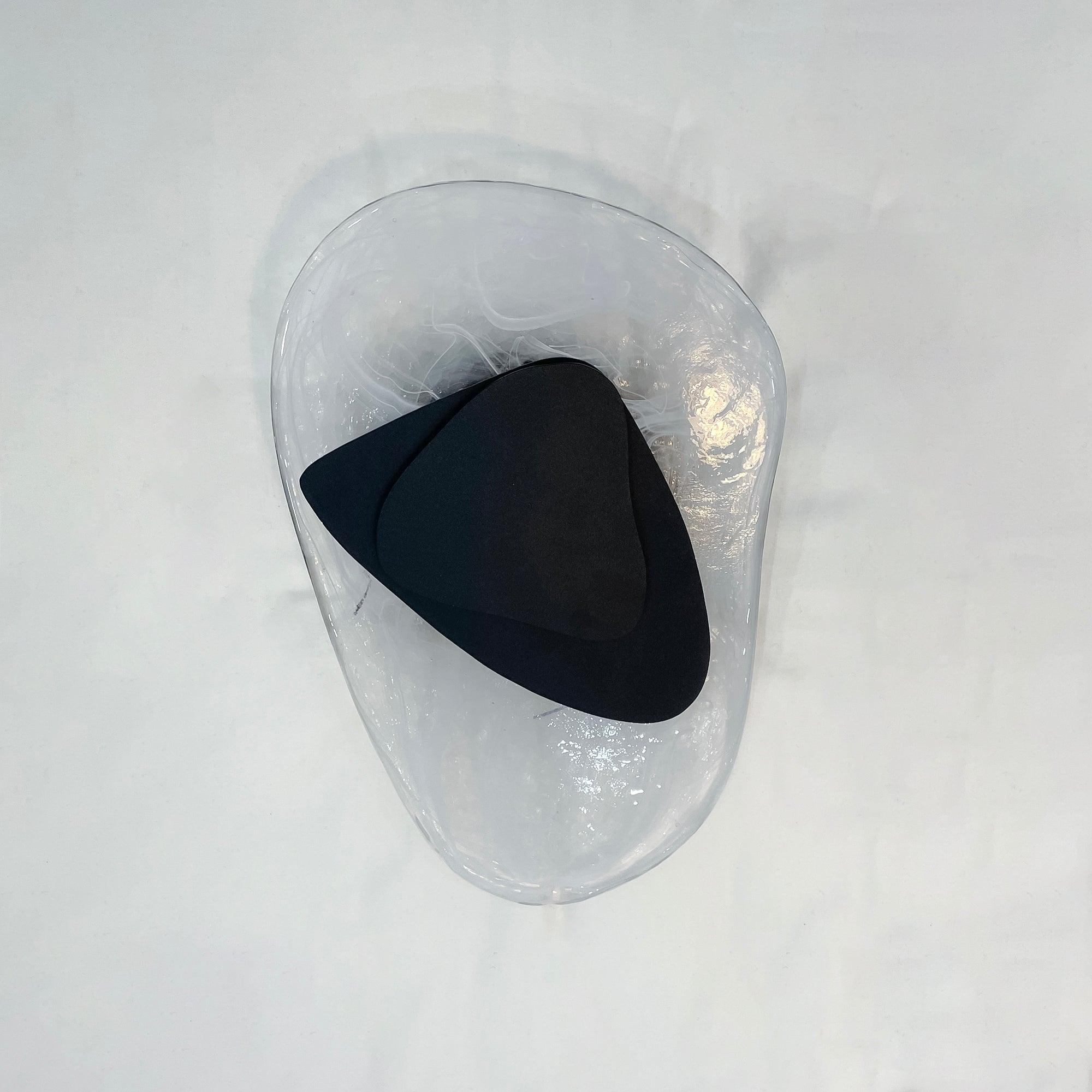 Beatrice Applique Murale Artistique en Verre Noir