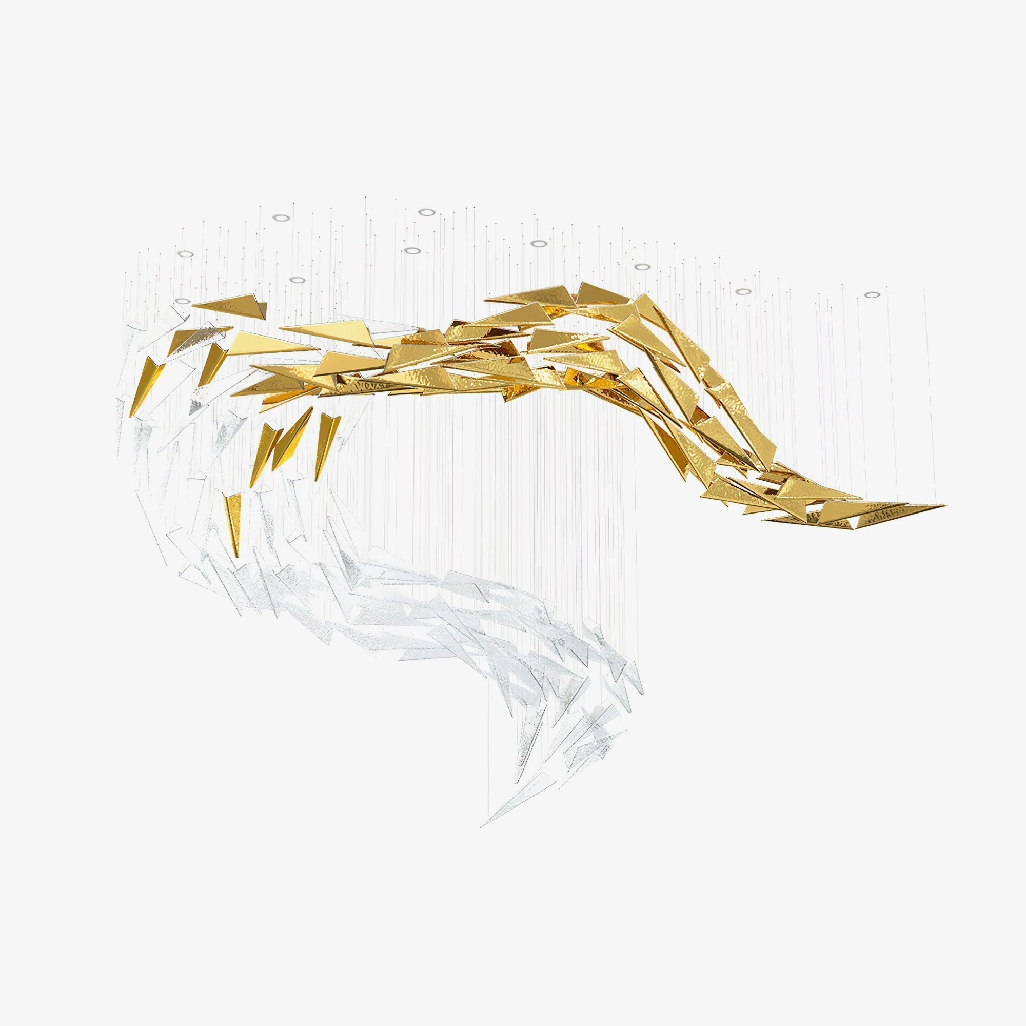 Nyvinia Verre Plume Forme Lustre
