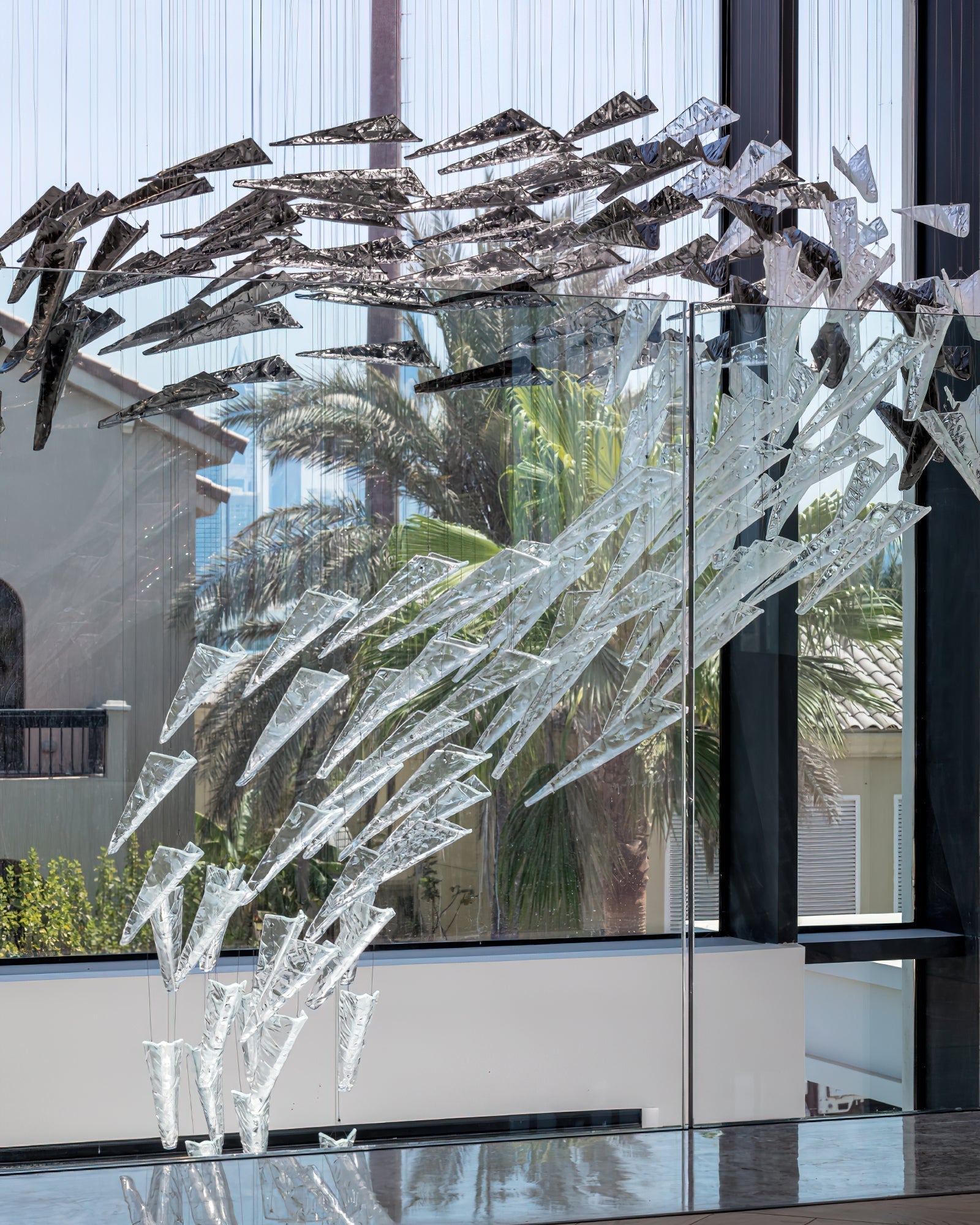 Nyvinia Verre Plume Forme Lustre