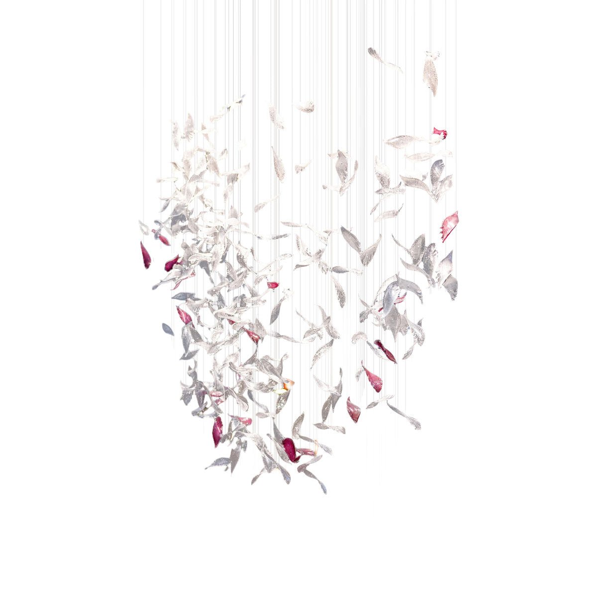 Zathaara Verre Plume Forme Lustre
