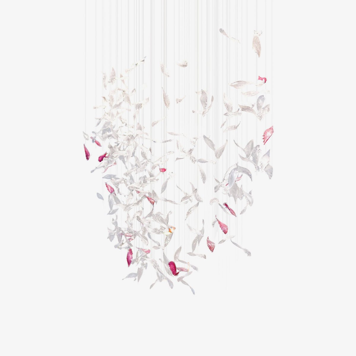 Zathaara Verre Plume Forme Lustre