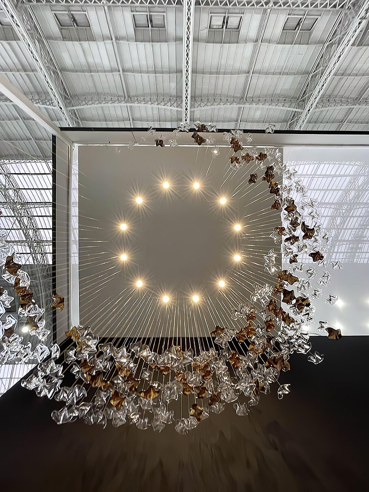 Vecarisra Suspension Lampes Art Verre Tidal Luxe