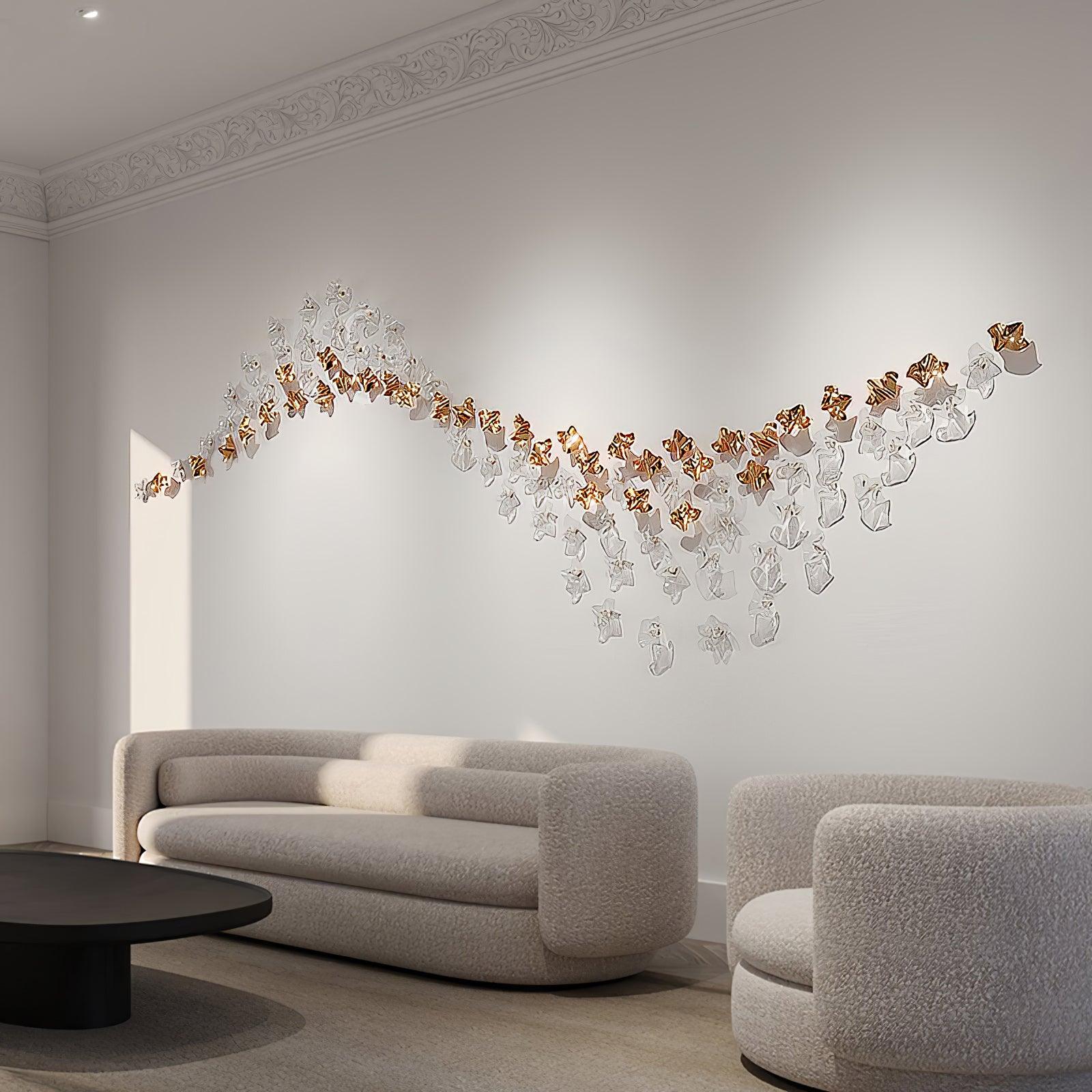 Vecarisra Suspension Lampes Art Verre Tidal Luxe
