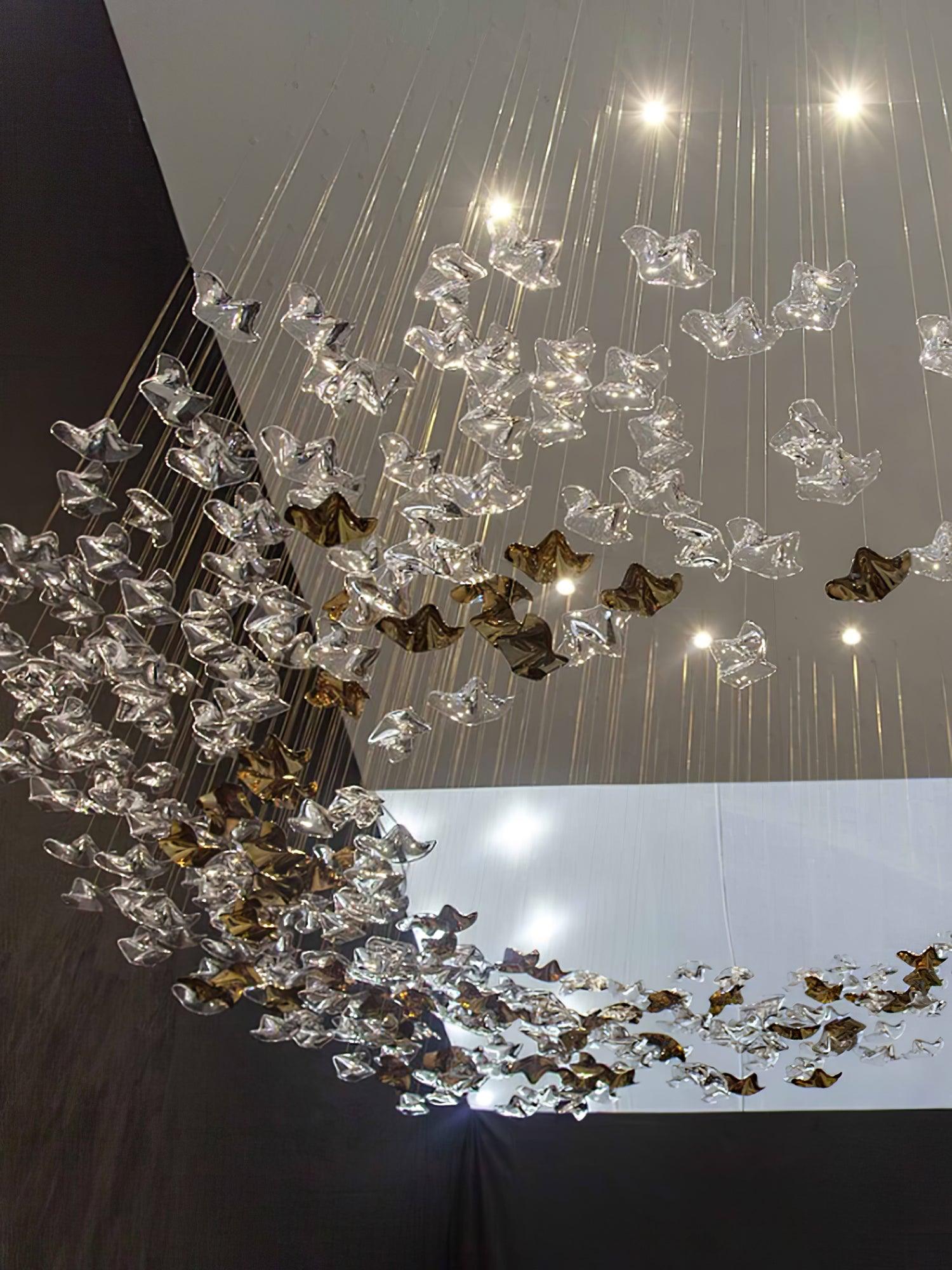 Vecarisra Suspension Lampes Art Verre Tidal Luxe