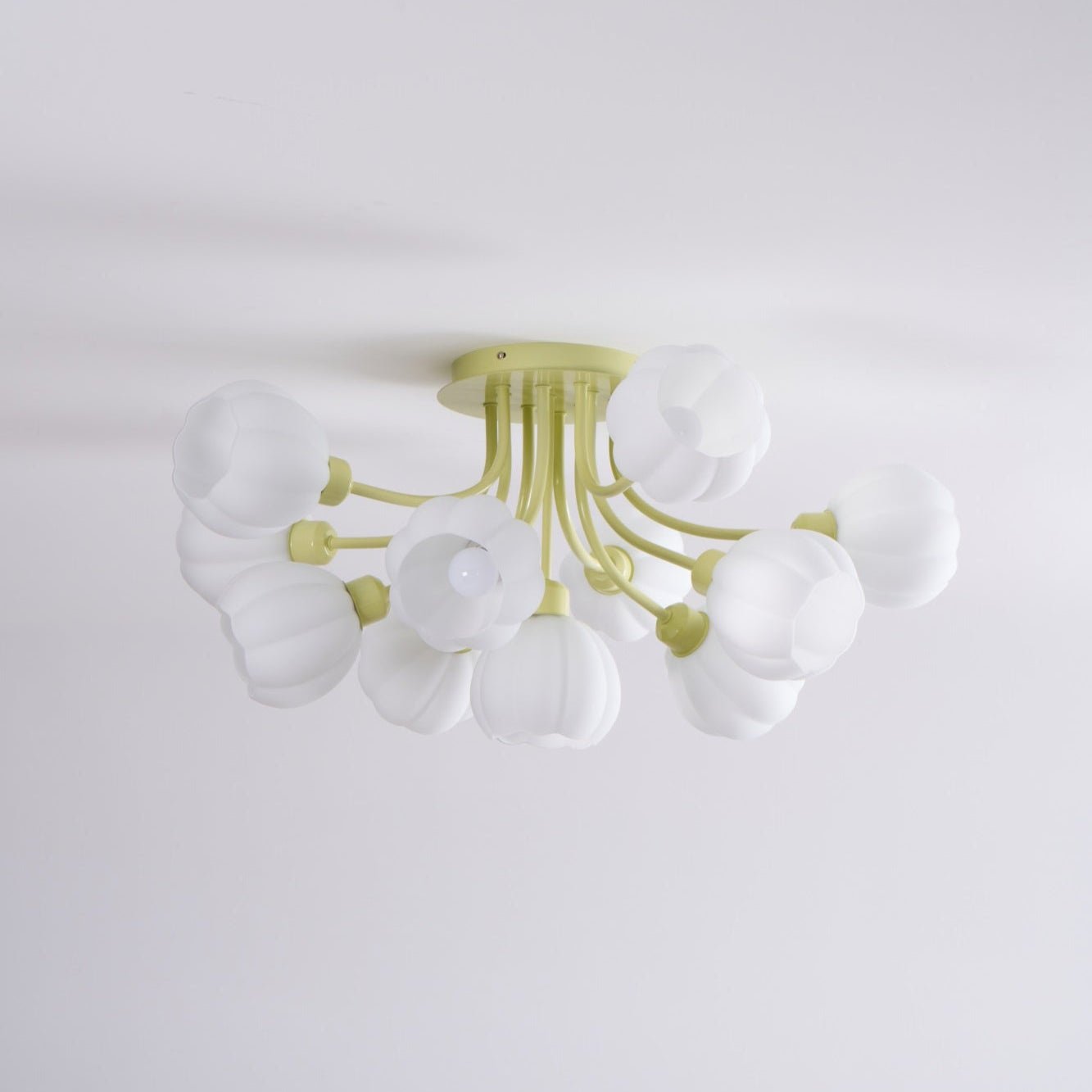 Zenorarae Plafonnier en Verre Matcha Élégant