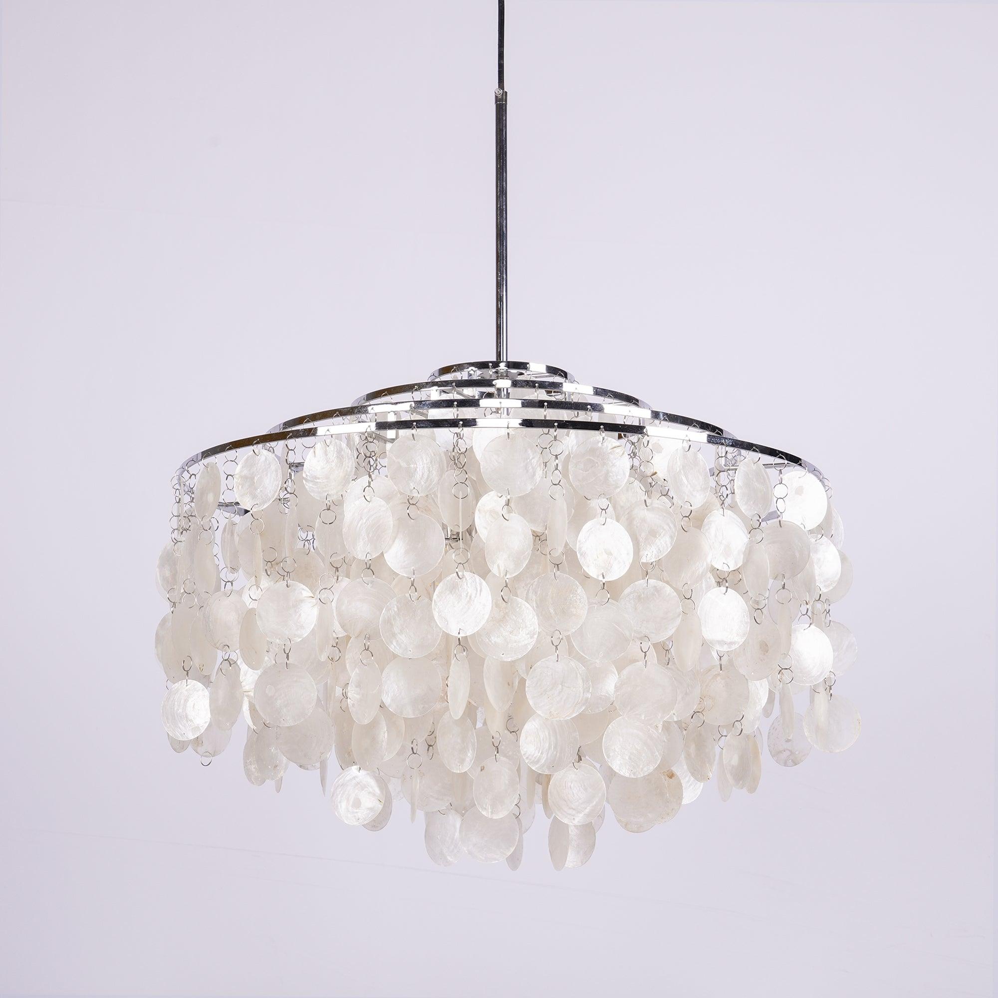 Lustra Suspension Lampe Anneau Rond en Coquillage