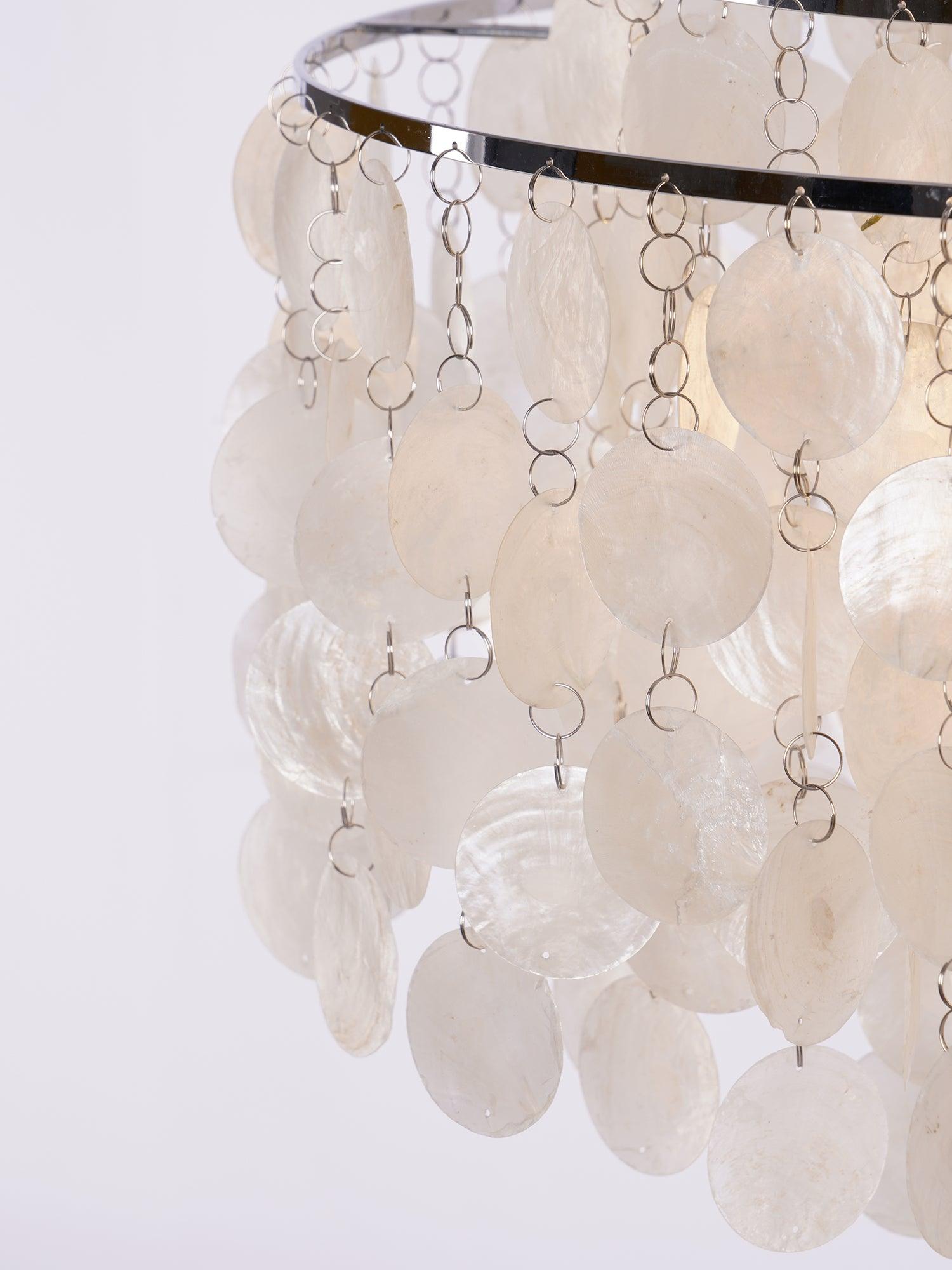 Lustra Suspension Lampe Anneau Rond en Coquillage