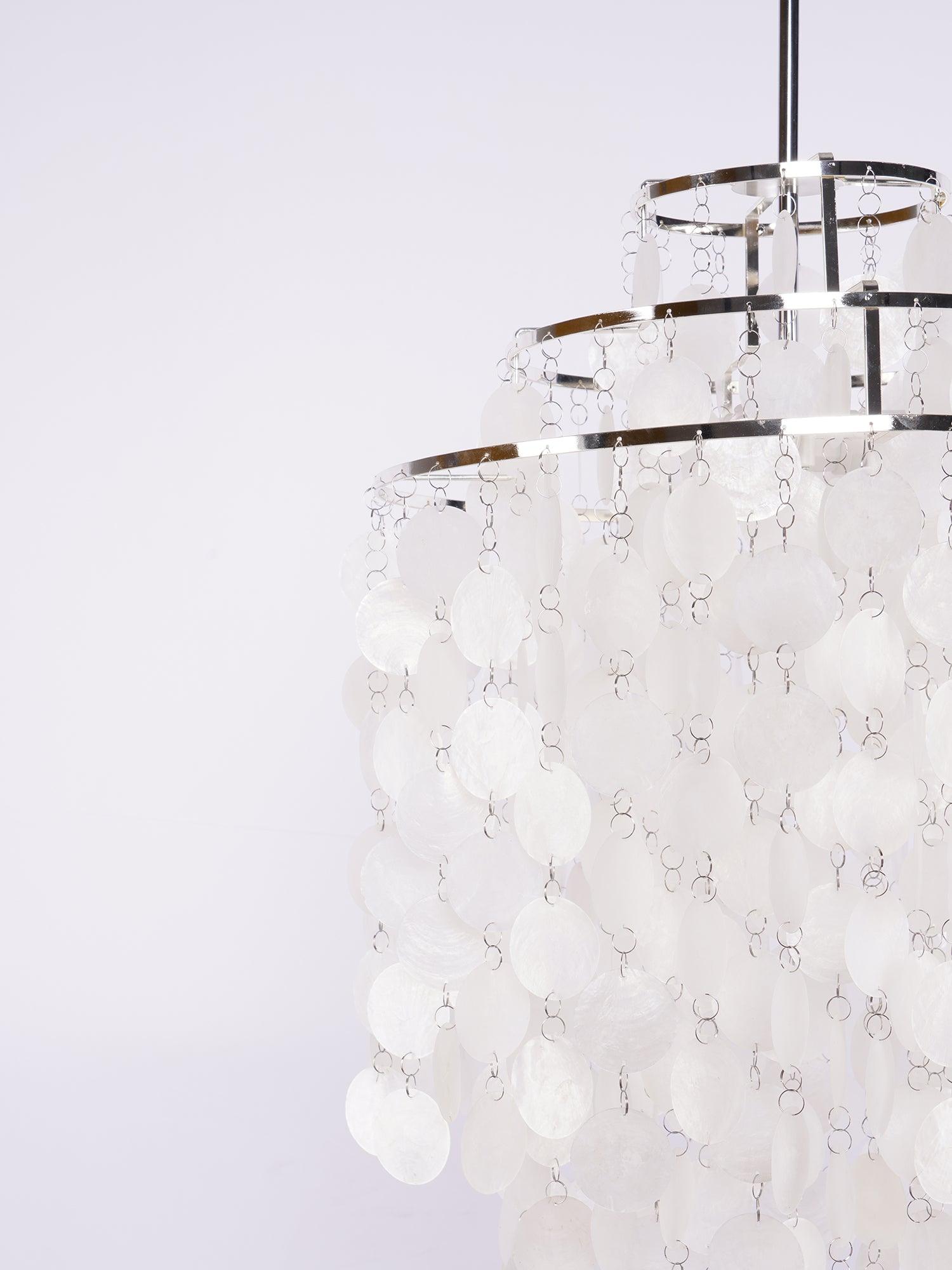 Lustra Suspension Lampe Anneau Rond en Coquillage