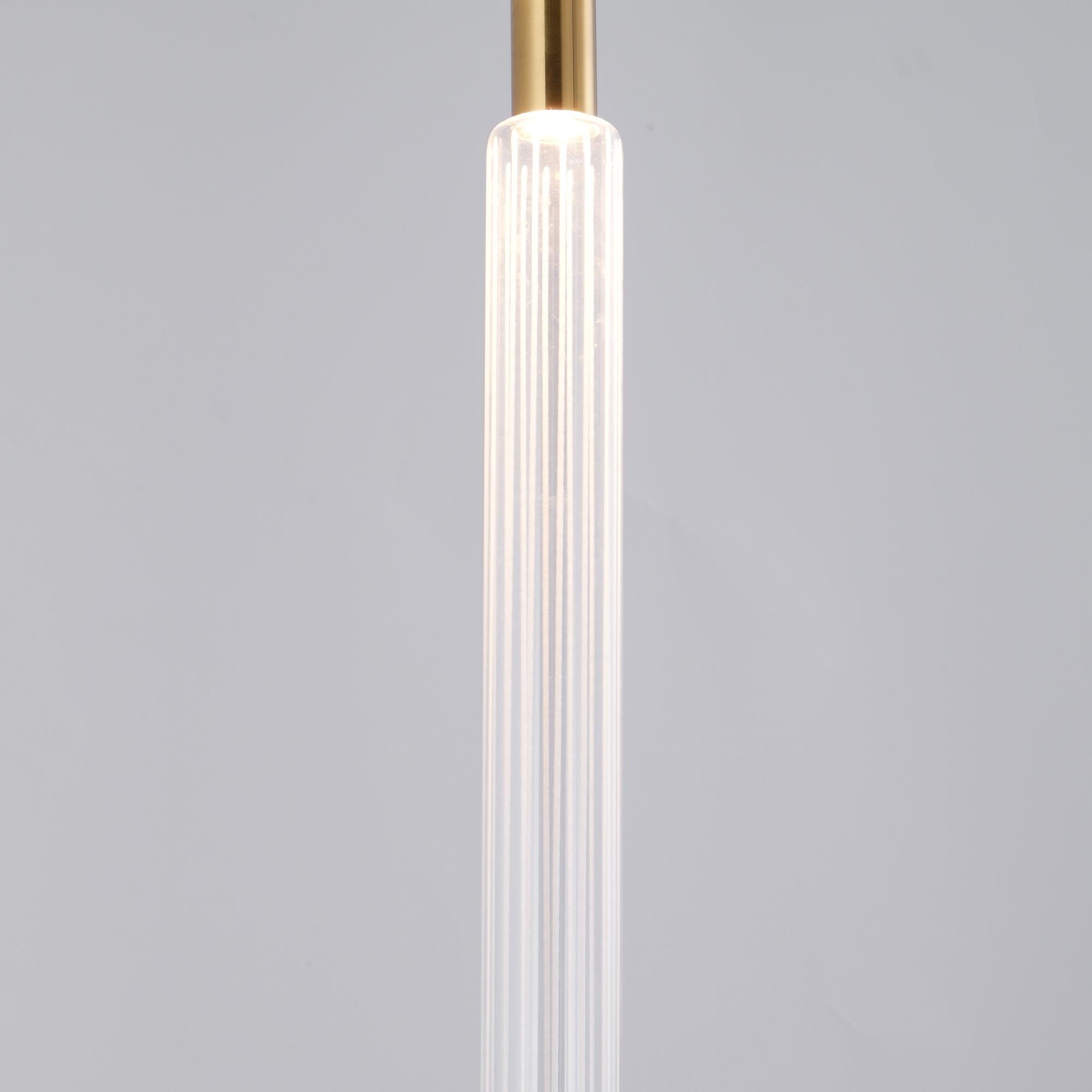 Solara Lampe à suspension en cristal cylindrique Cipher contemporaine