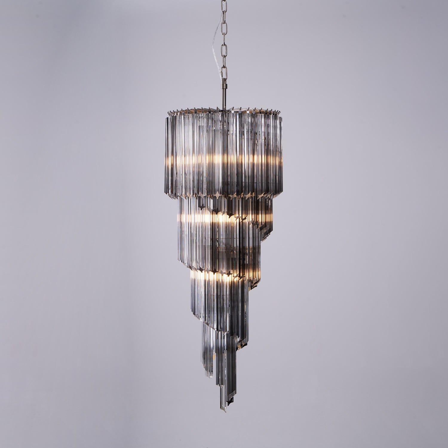 Aurora Lustre Fumé Verre Spirale