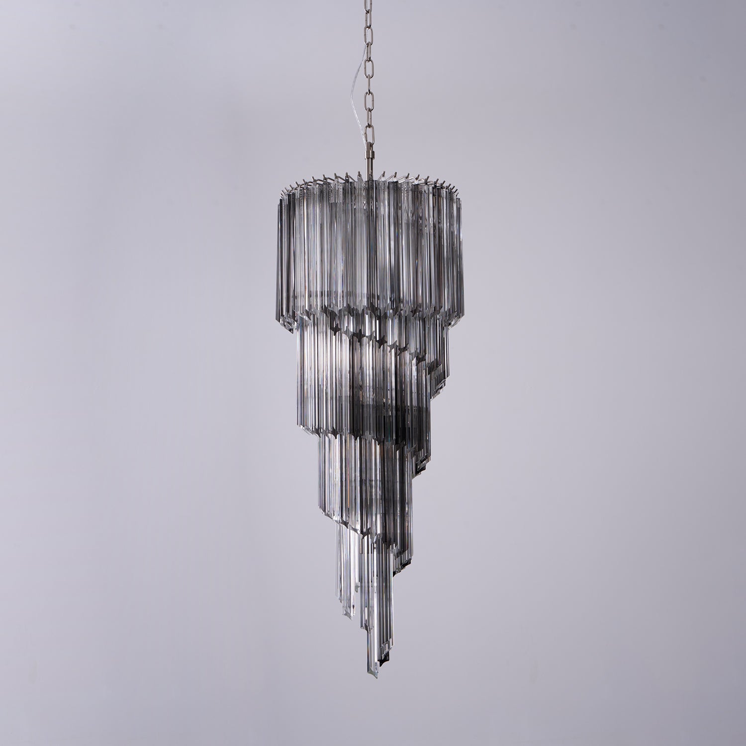 Aurora Lustre Fumé Verre Spirale