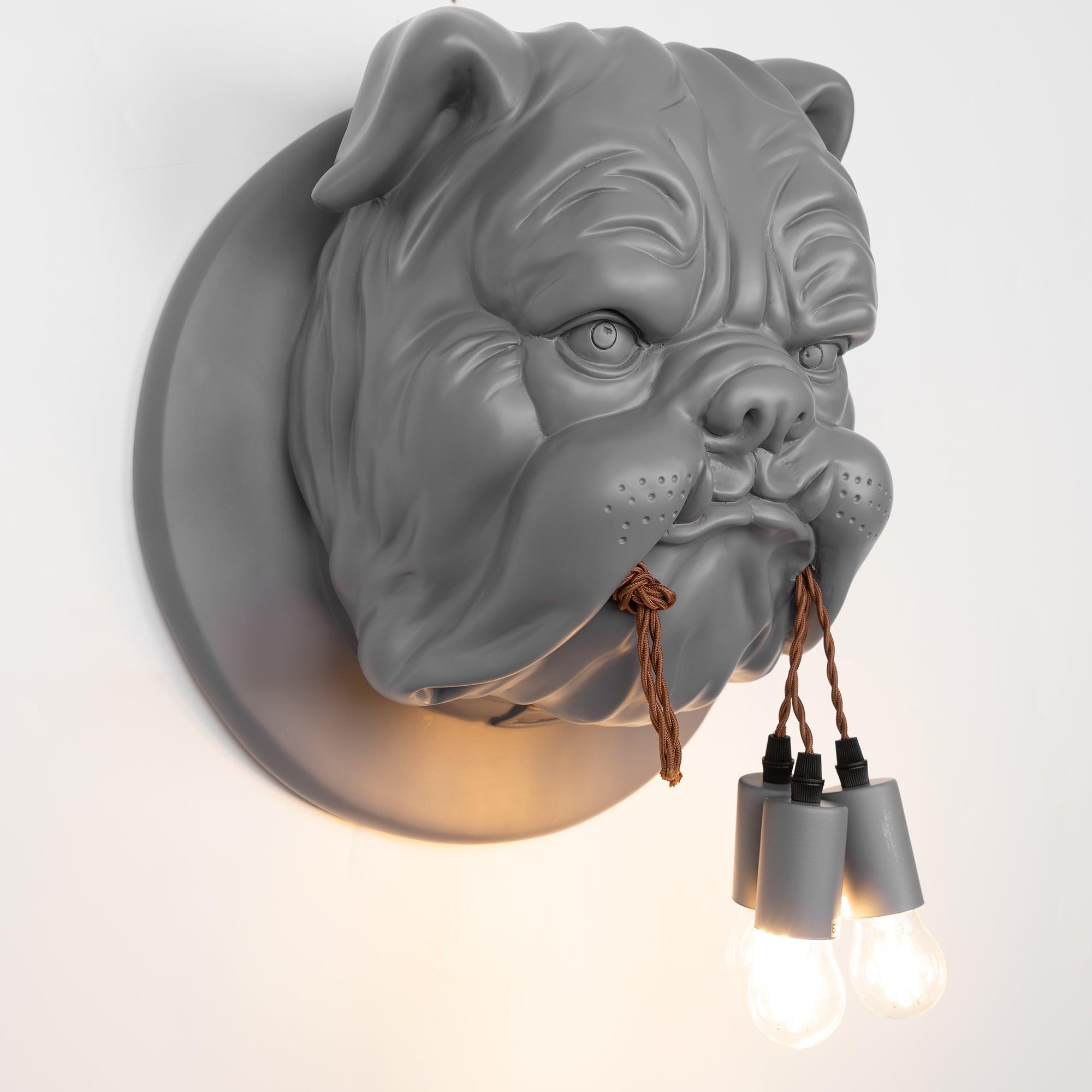Lustra Applique Murale Sculpture Bulldog Fantaisiste