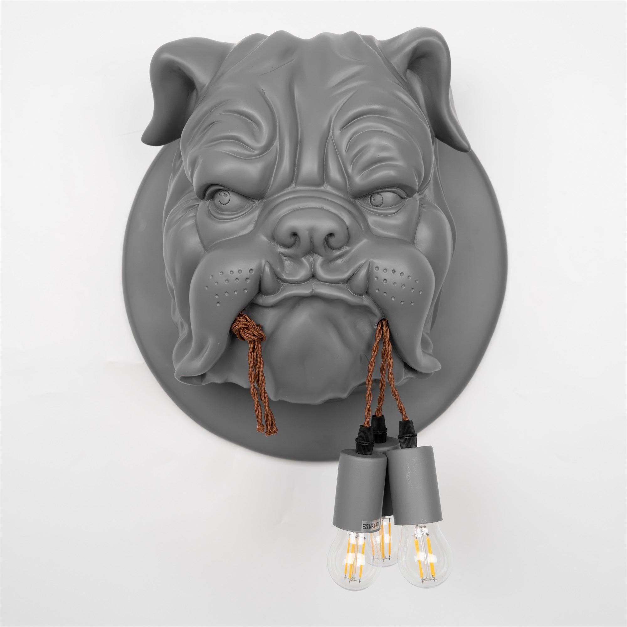 Lustra Applique Murale Sculpture Bulldog Fantaisiste