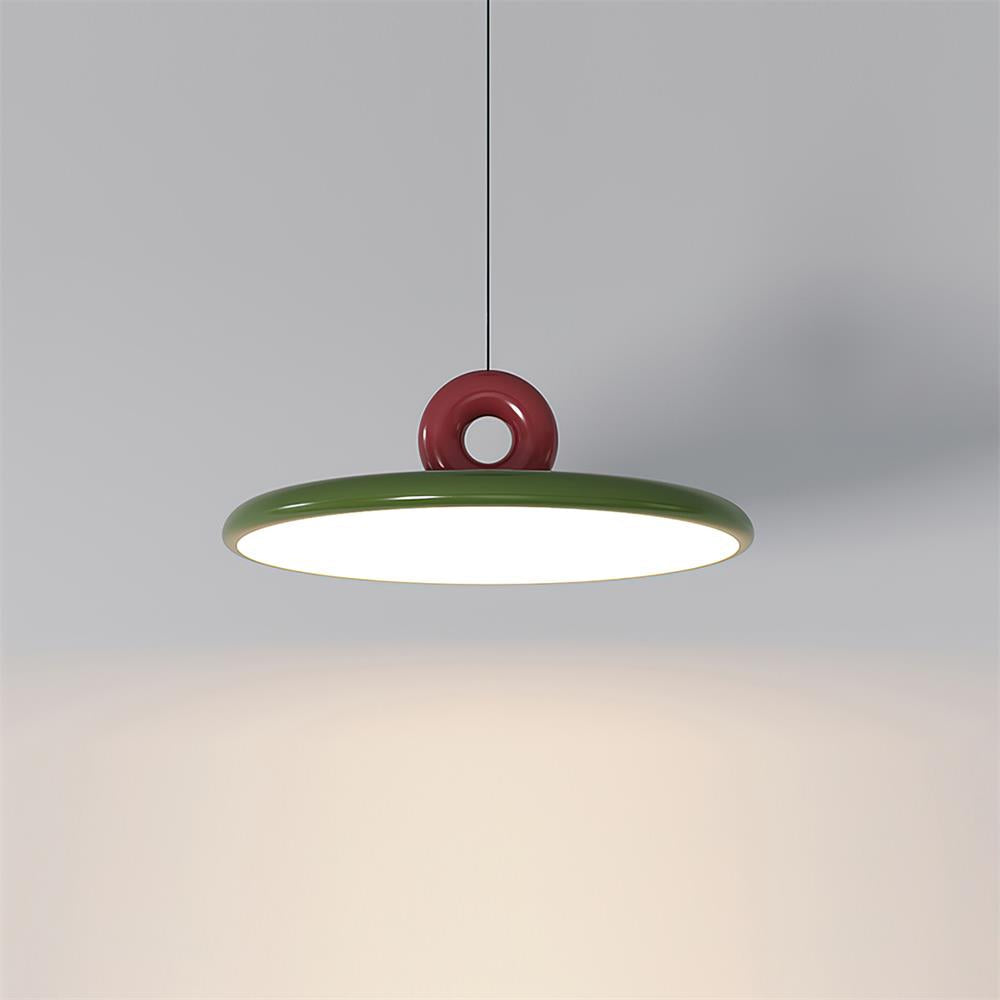 Suspension Disque Acrylique Avec Détail en Boucle Ambiance Minimaliste