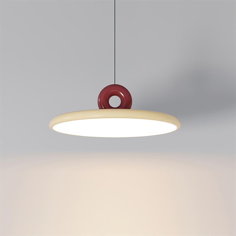 Suspension Disque Acrylique Avec Détail en Boucle Ambiance Minimaliste