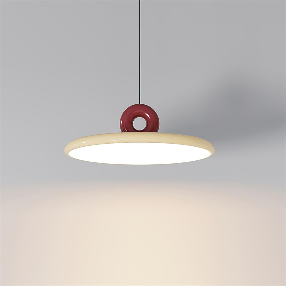 Suspension Disque Acrylique Avec Détail en Boucle Ambiance Minimaliste