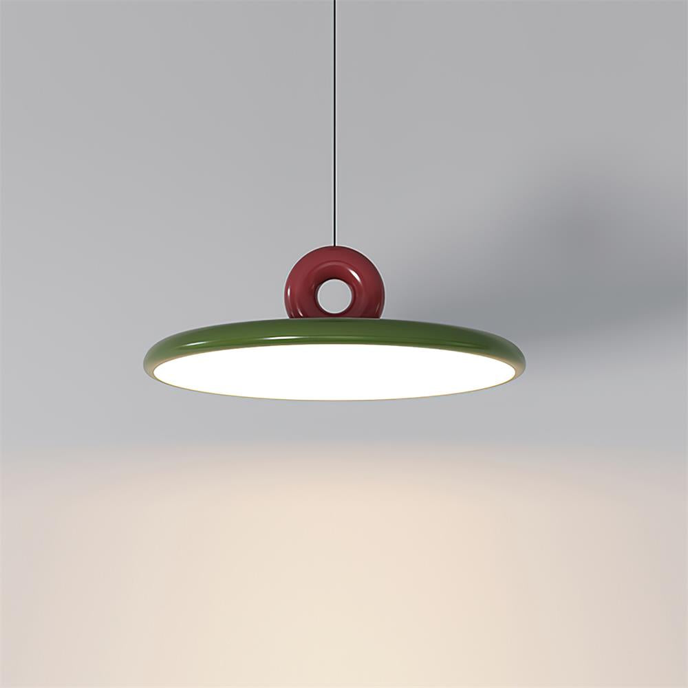 Suspension Disque Acrylique Avec Détail en Boucle Ambiance Minimaliste
