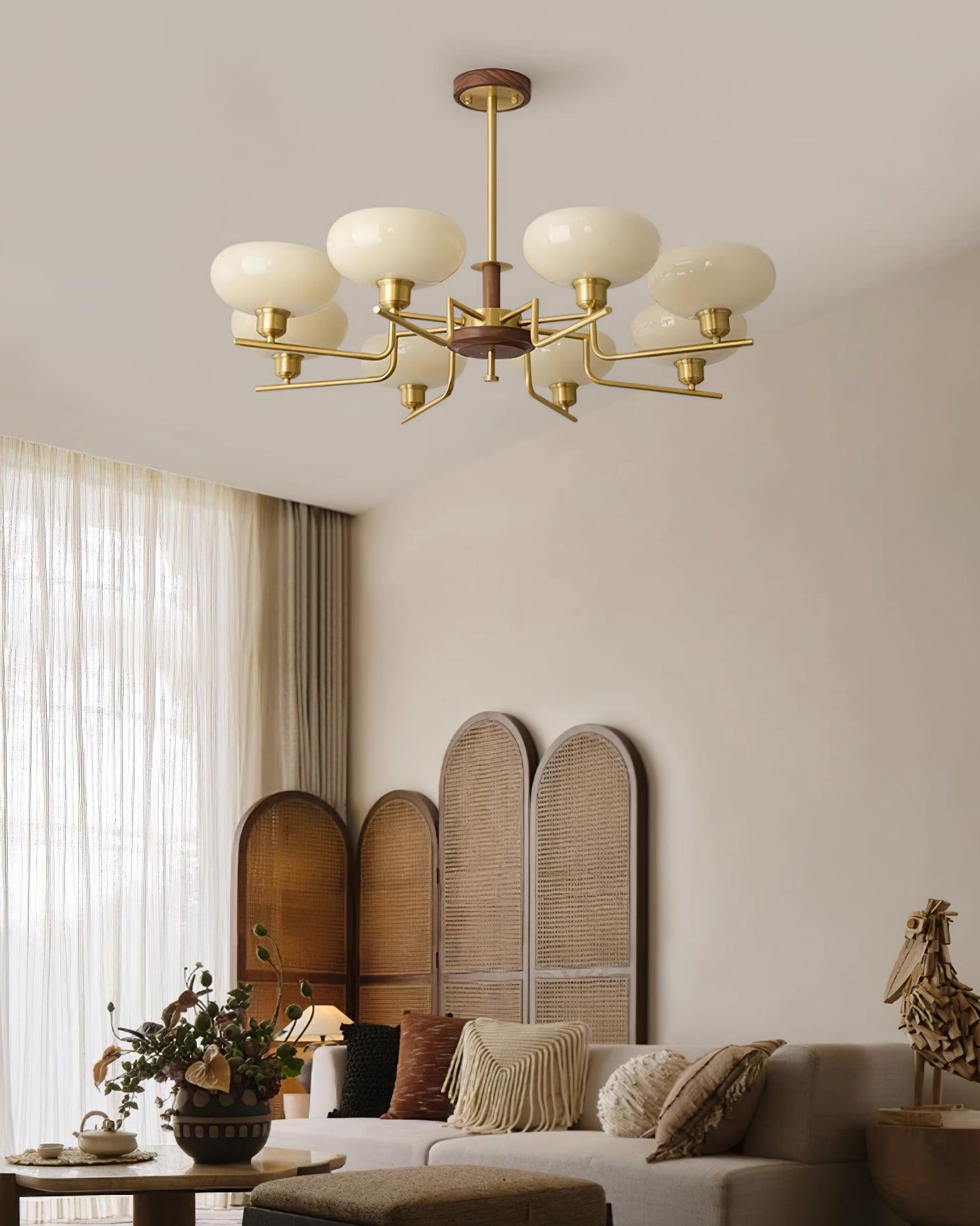 Nova Lustre Moderne Bois Laiton
