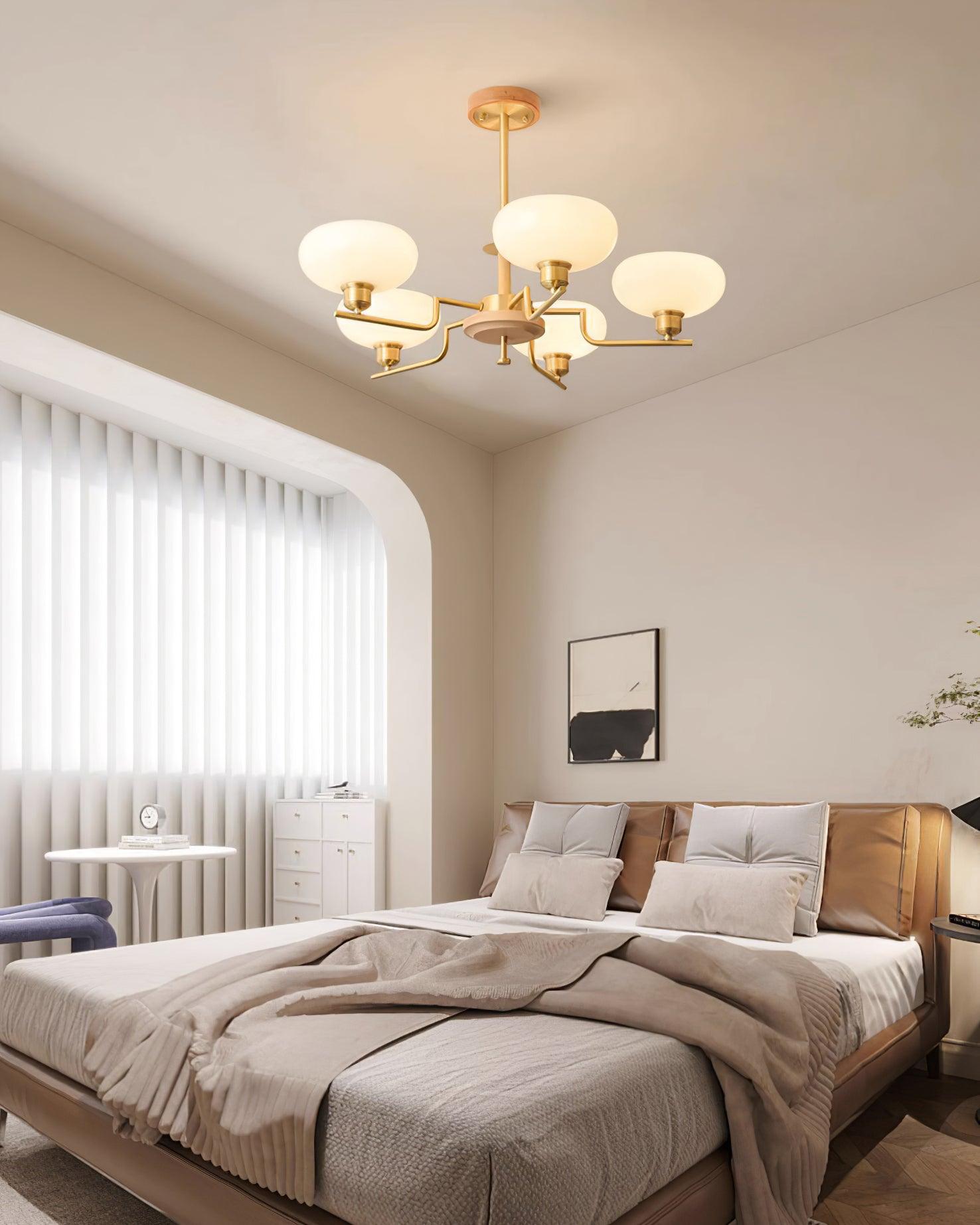Nova Lustre Moderne Bois Laiton