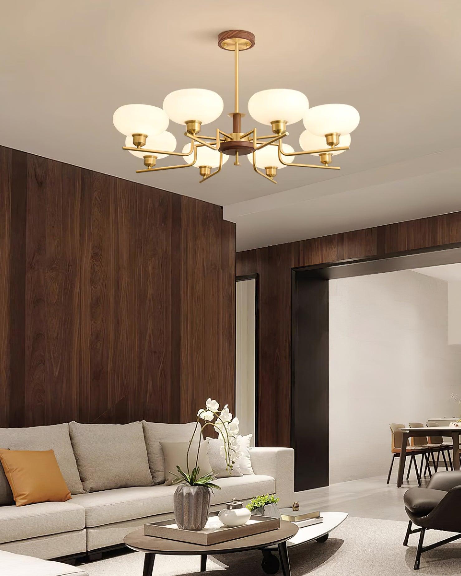 Nova Lustre Moderne Bois Laiton