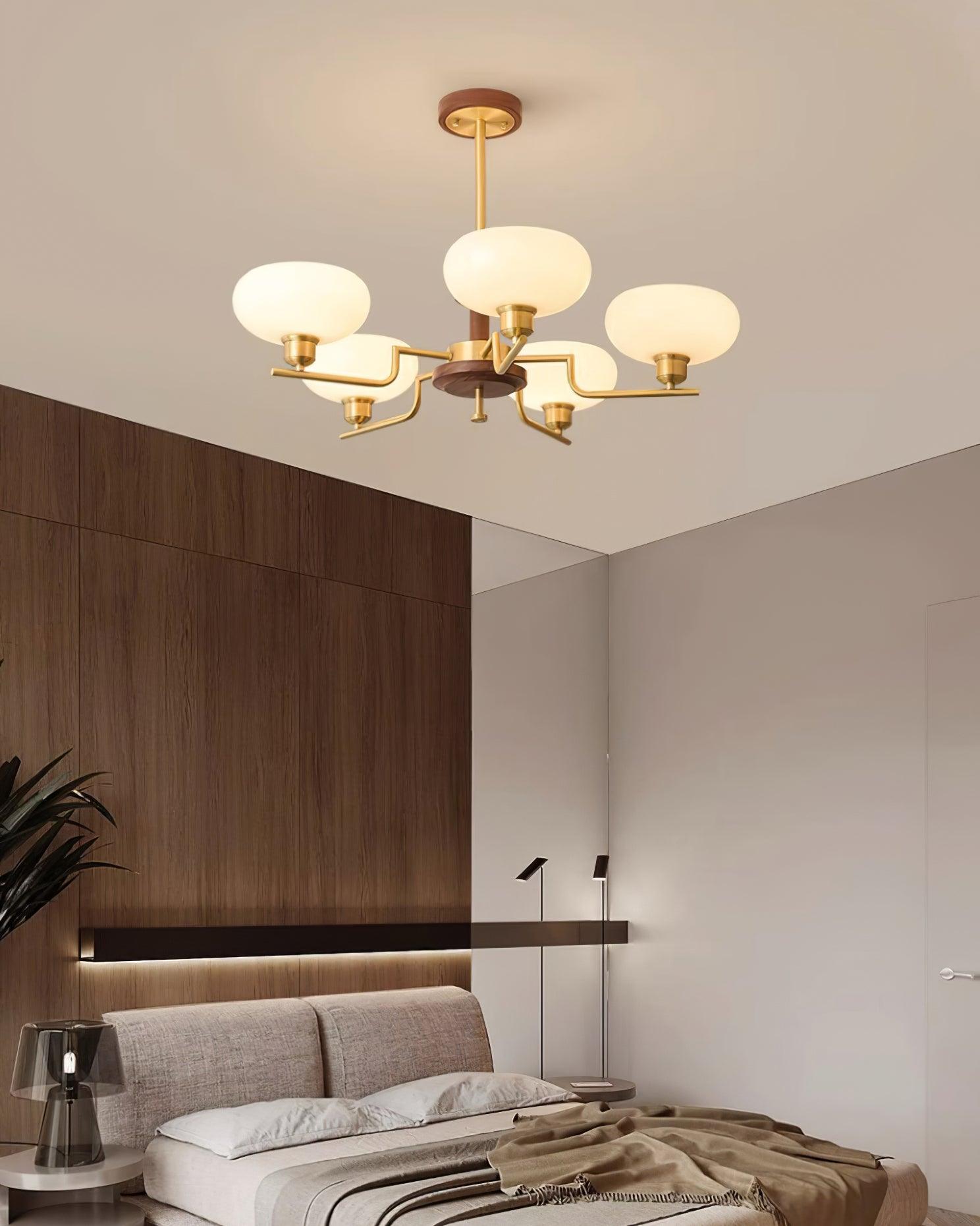 Nova Lustre Moderne Bois Laiton