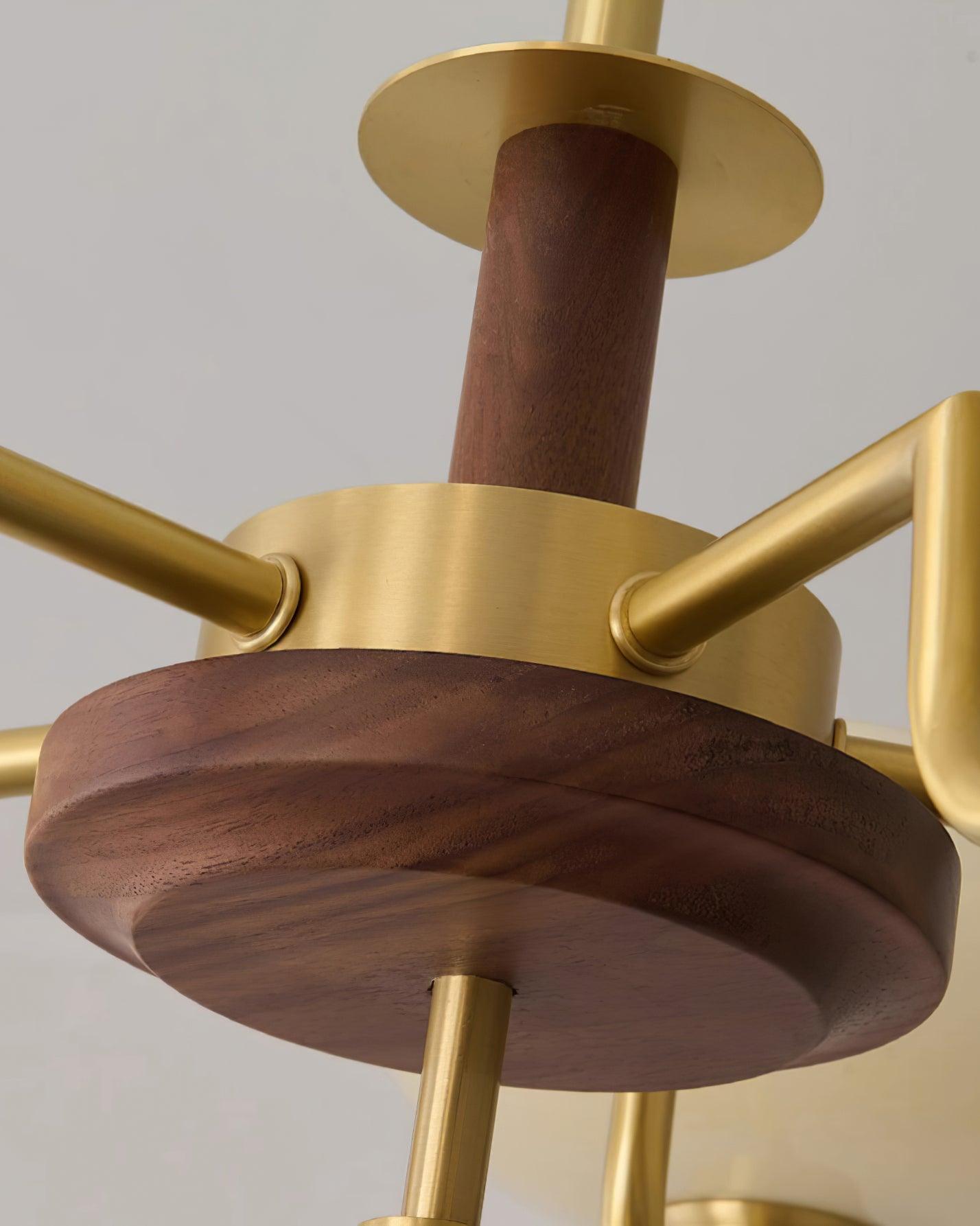 Nova Lustre Moderne Bois Laiton