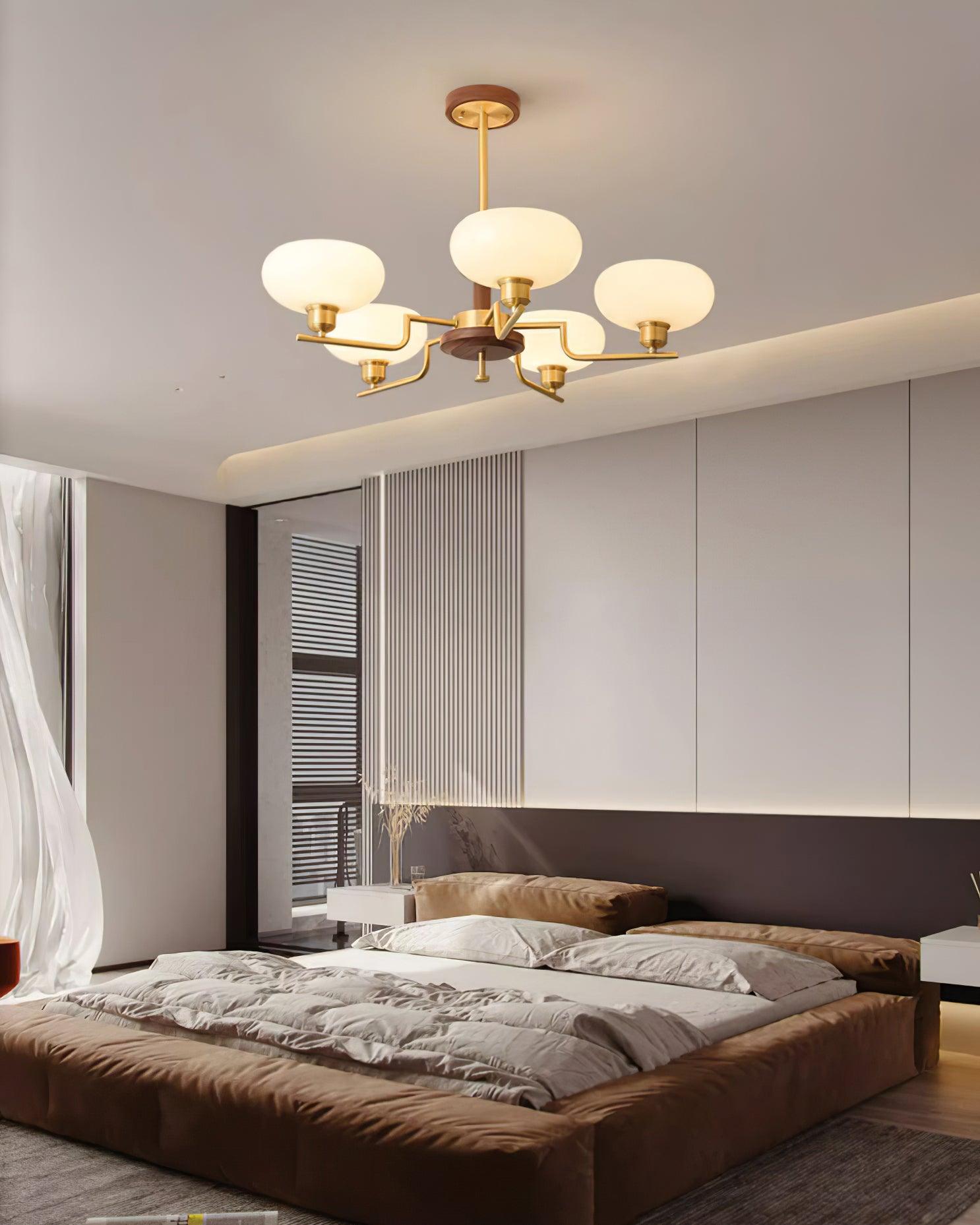 Nova Lustre Moderne Bois Laiton