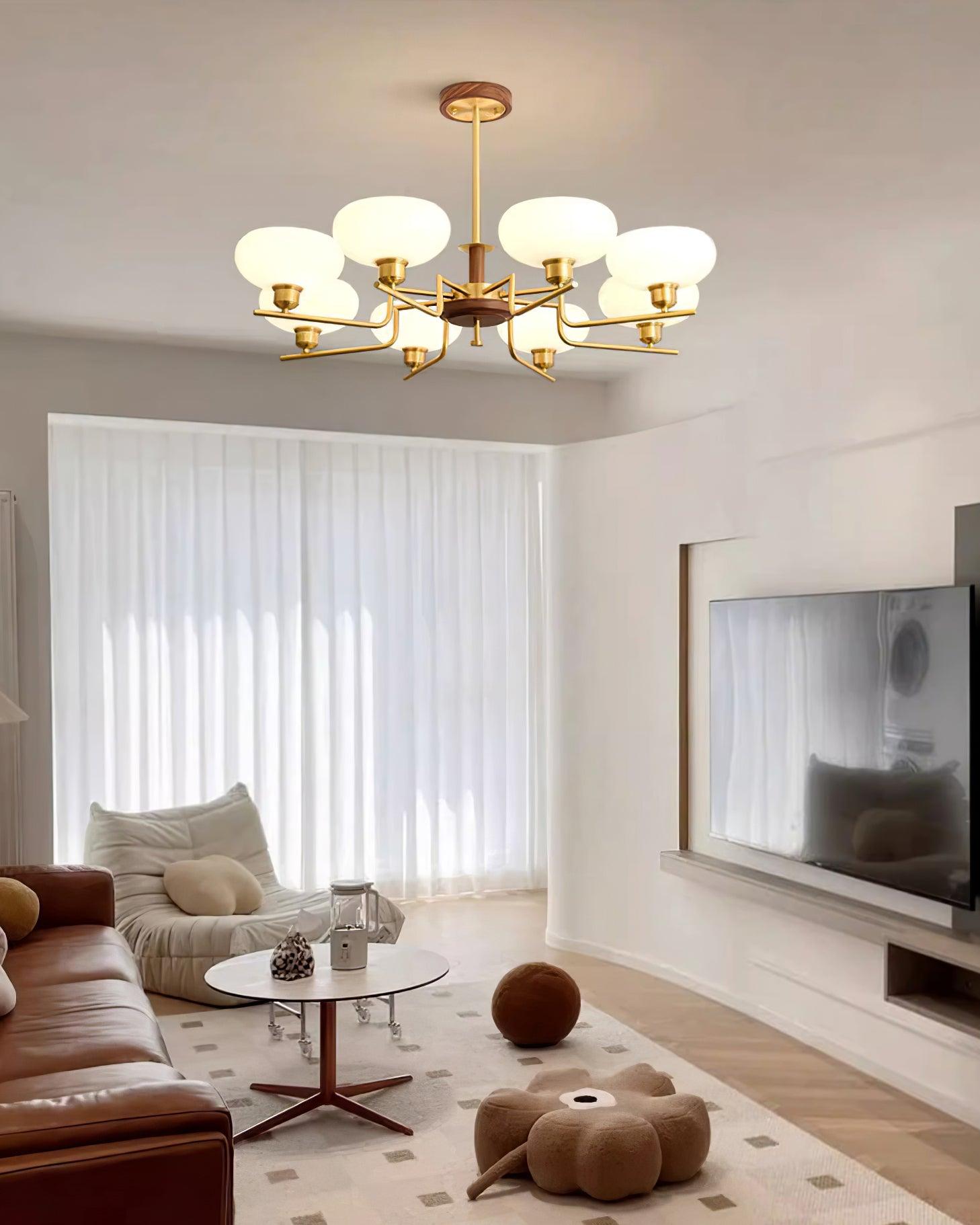 Nova Lustre Moderne Bois Laiton