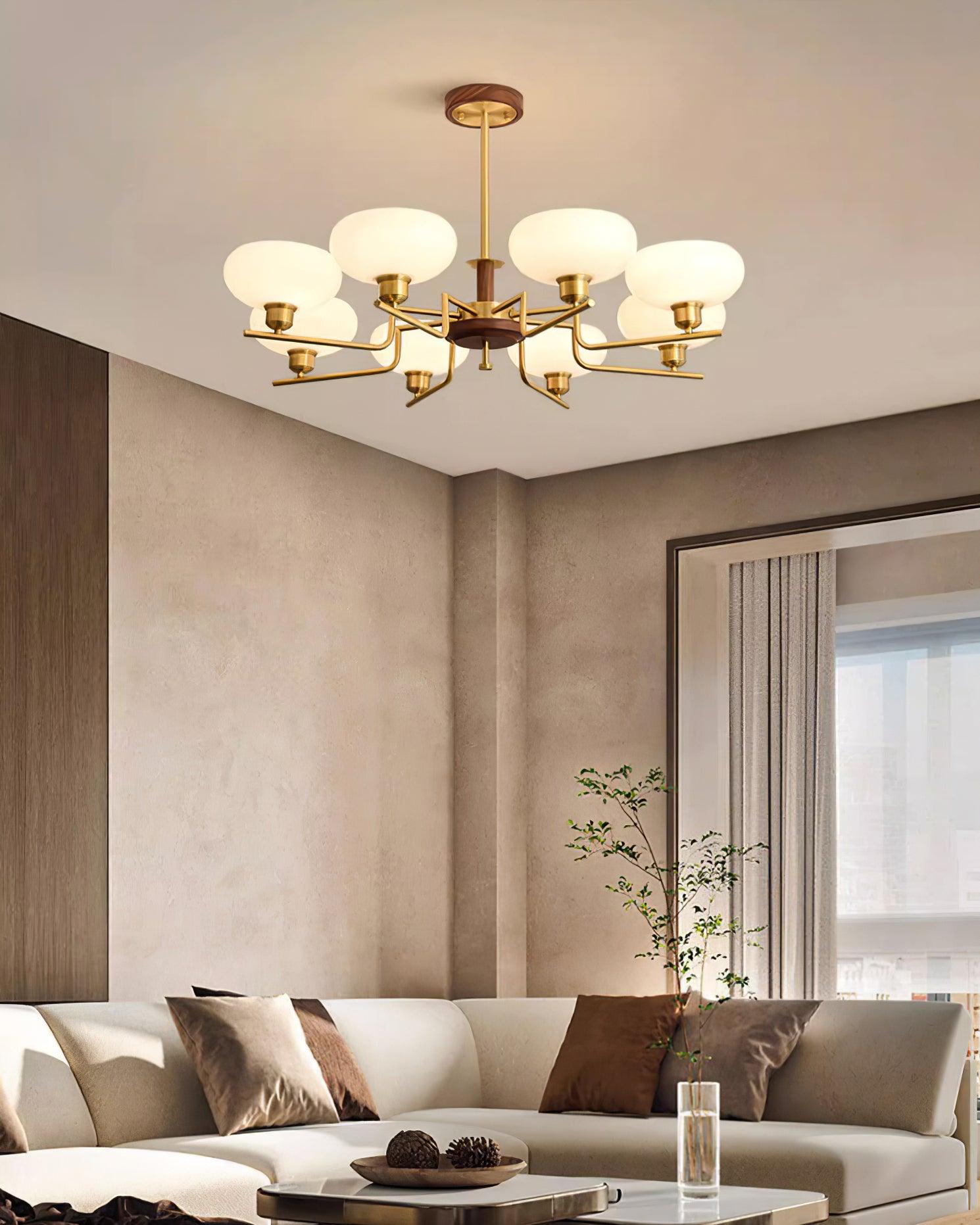 Nova Lustre Moderne Bois Laiton