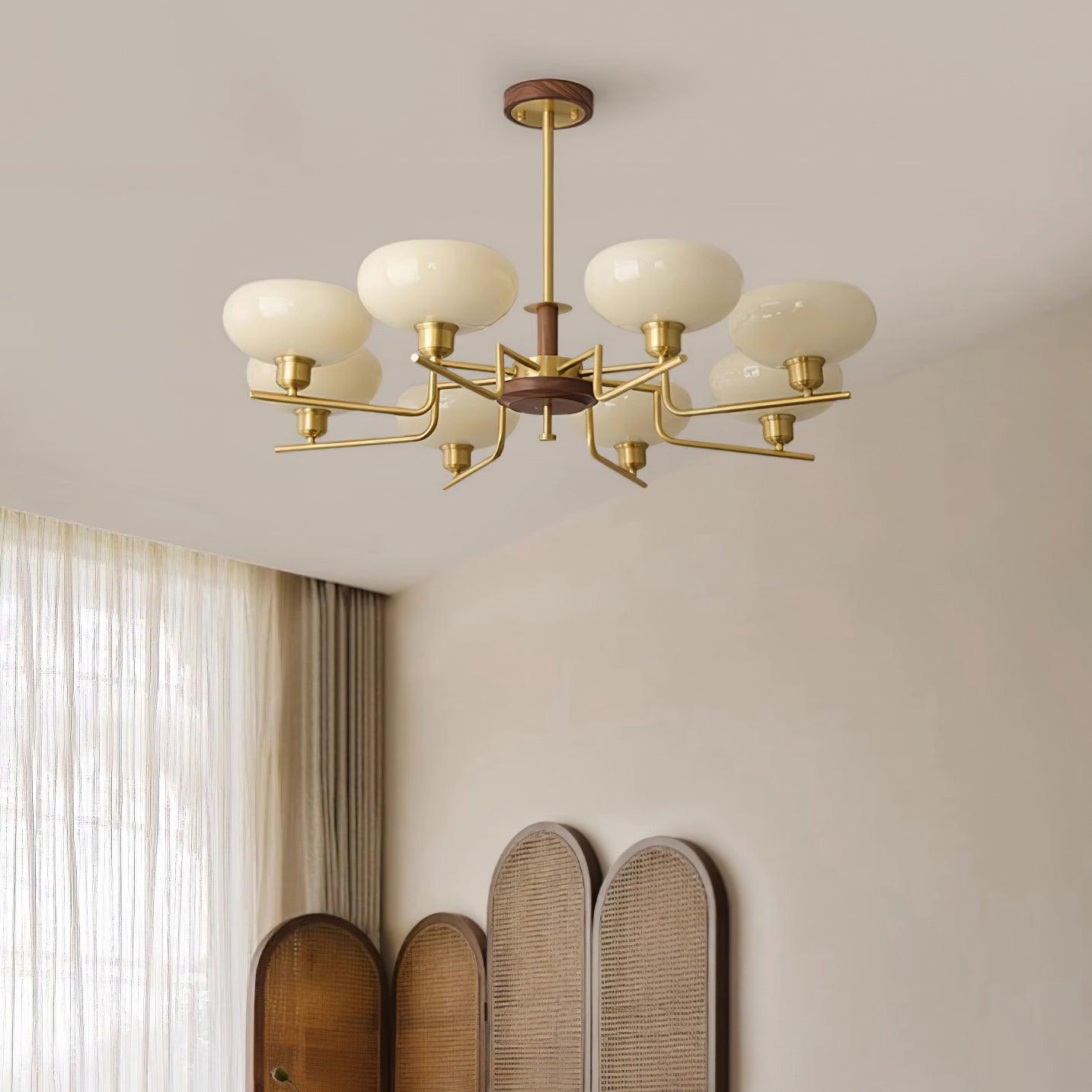 Nova Lustre Moderne Bois Laiton