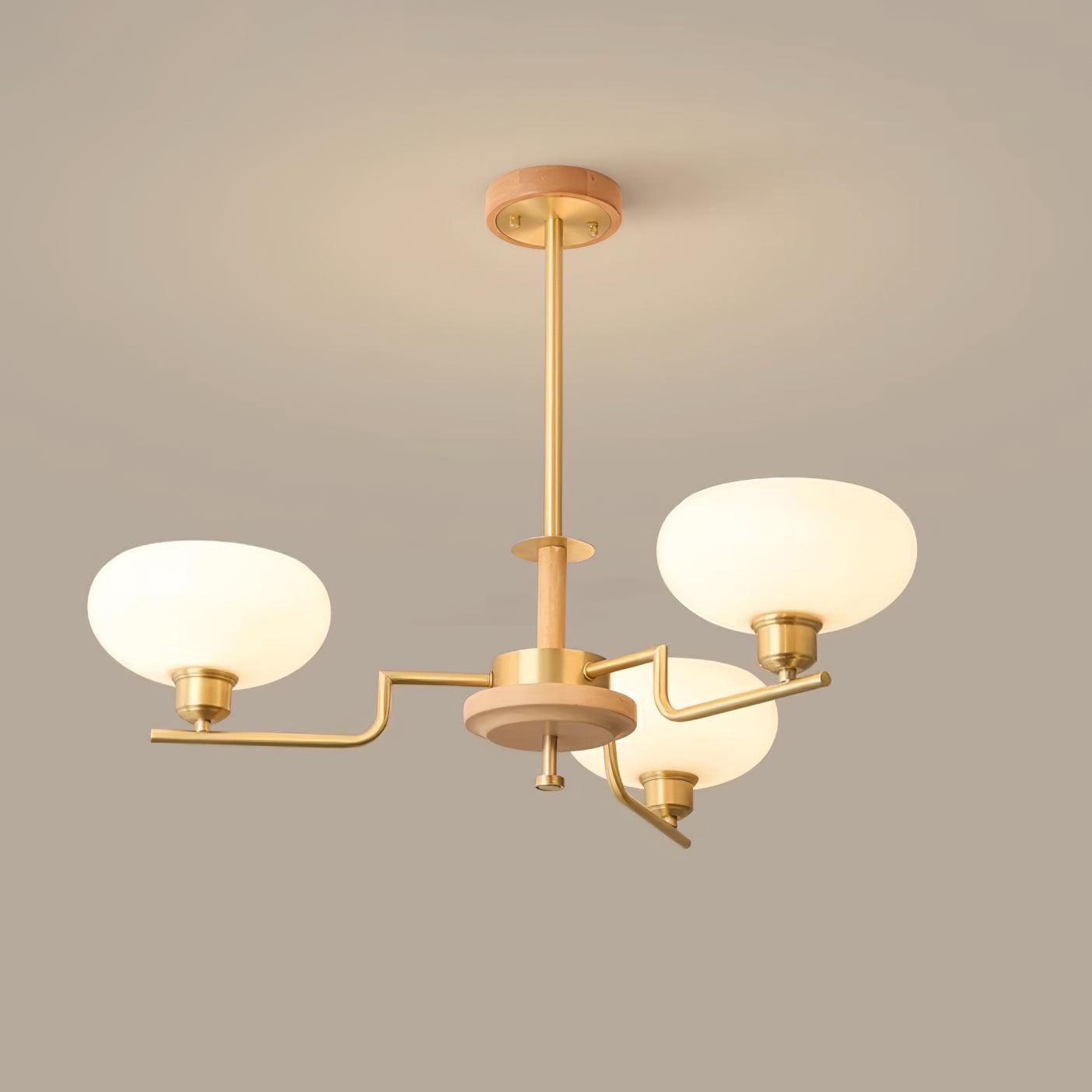 Nova Lustre Moderne Bois Laiton
