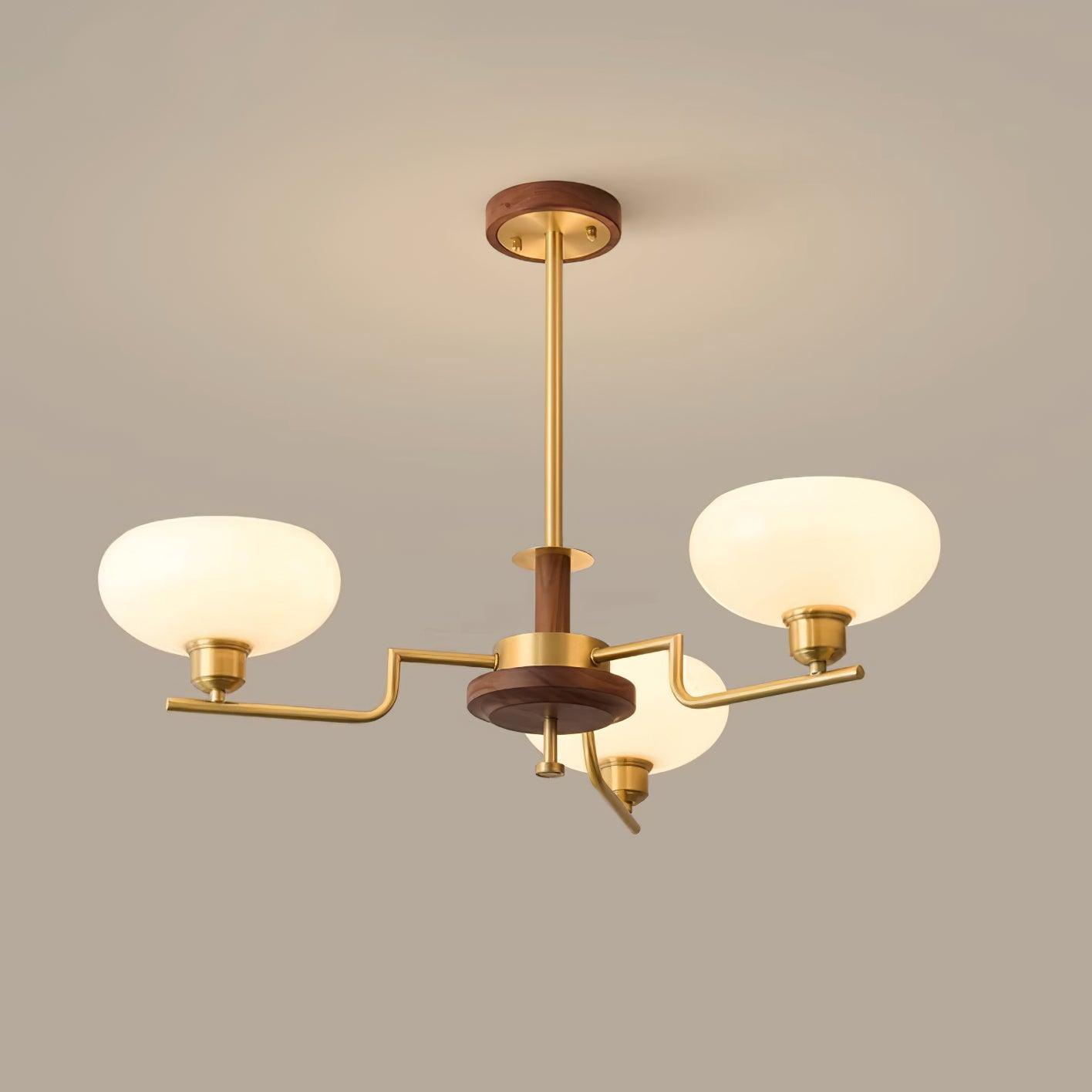 Nova Lustre Moderne Bois Laiton