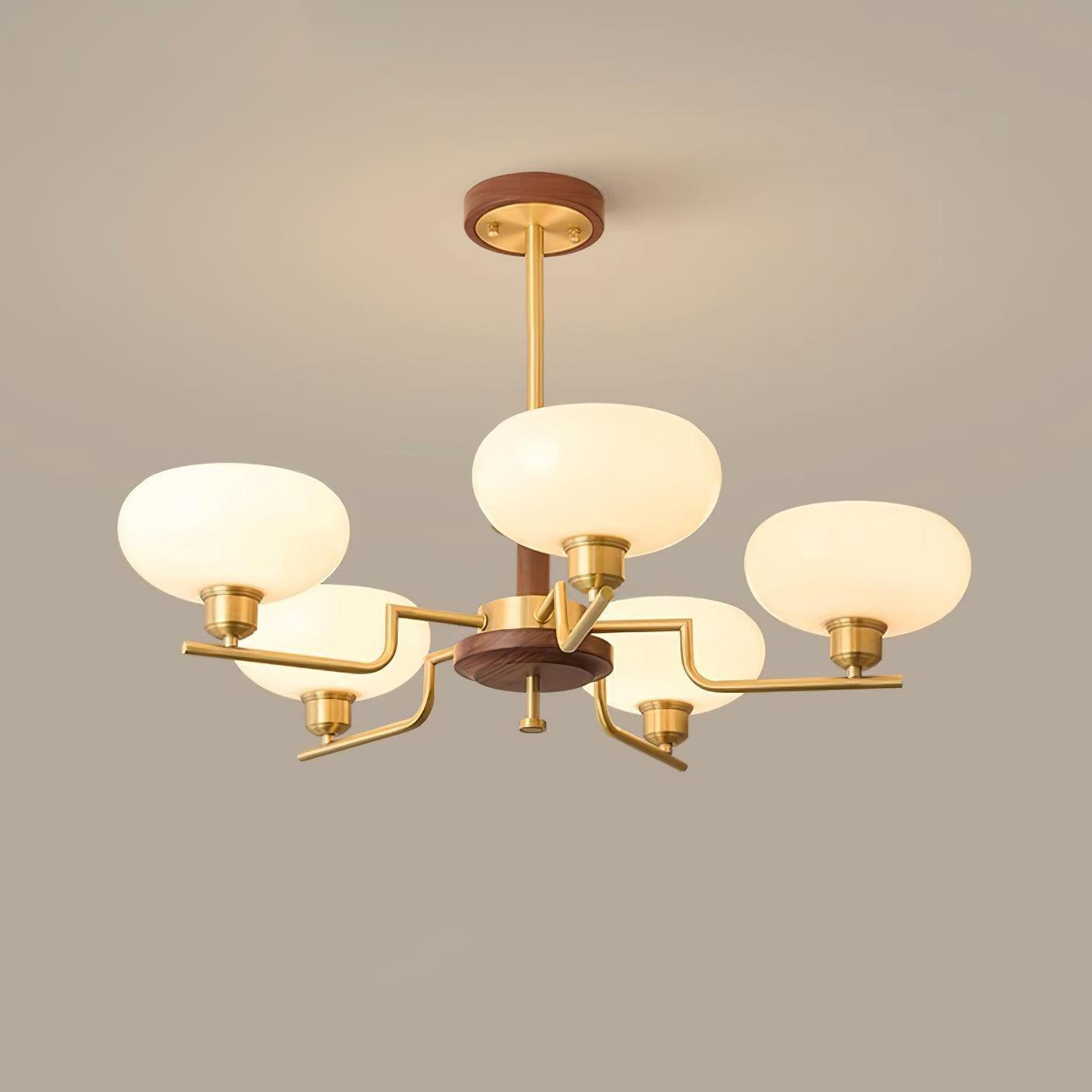 Nova Lustre Moderne Bois Laiton