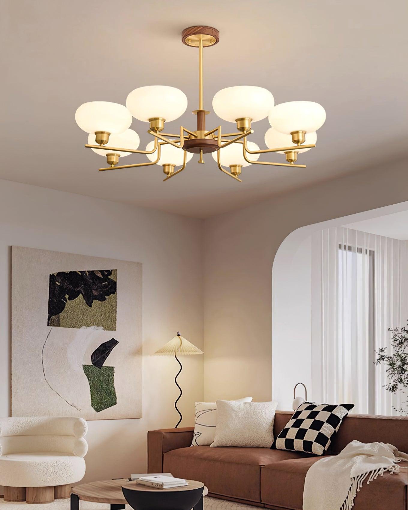 Nova Lustre Moderne Bois Laiton