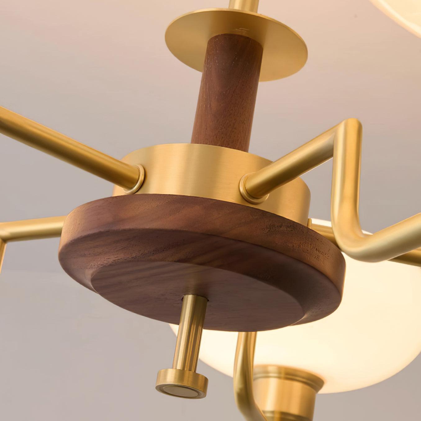 Nova Lustre Moderne Bois Laiton
